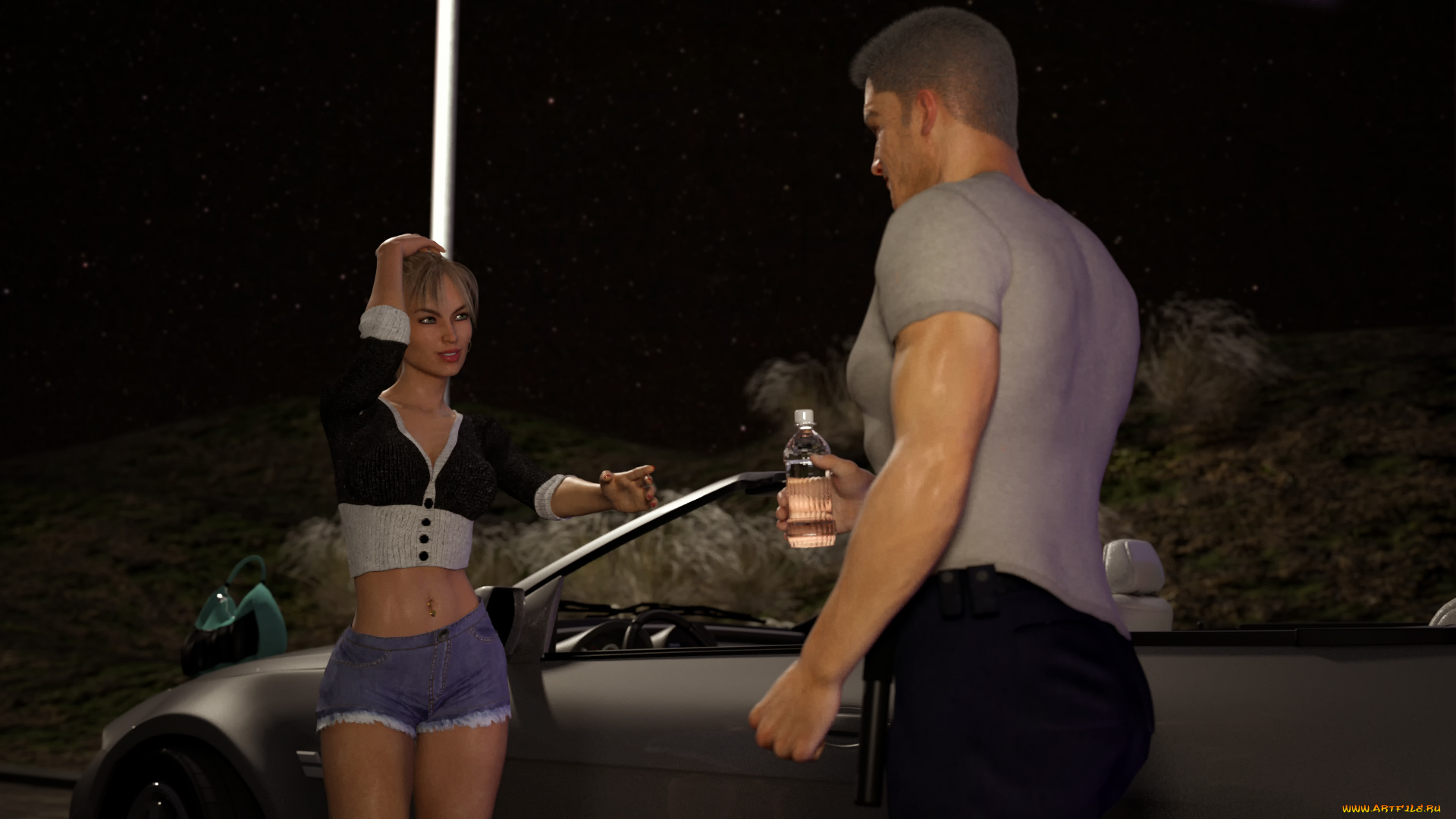 3д, графика, люди, , people, девушка, взгляд, фон, парень