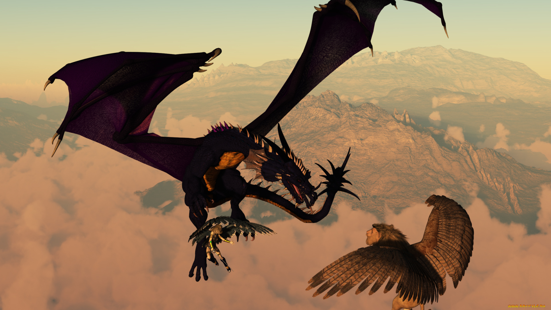 3д, графика, существа, , creatures, существа, драконы