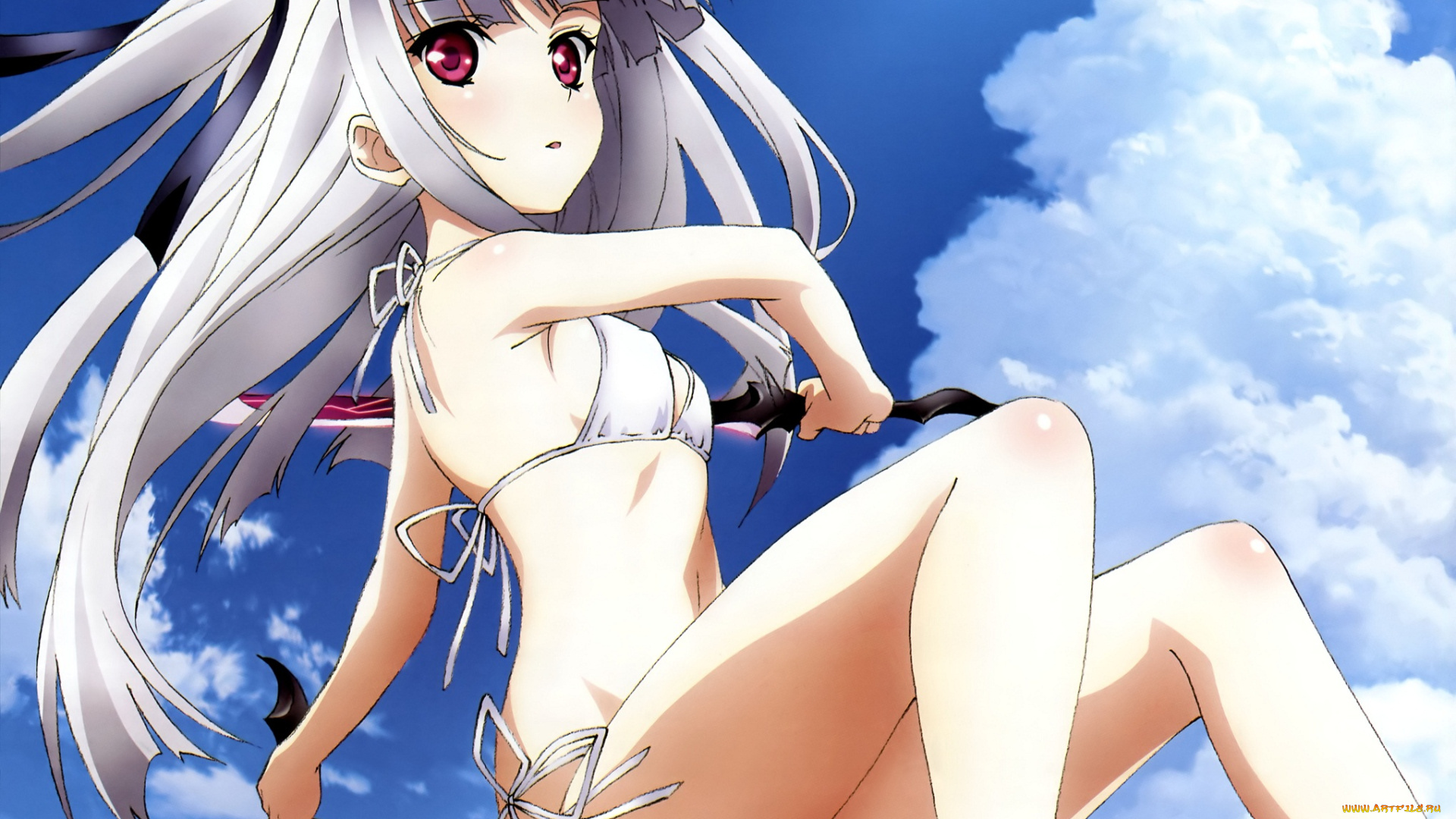 аниме, absolute, duo, мечи, девушка