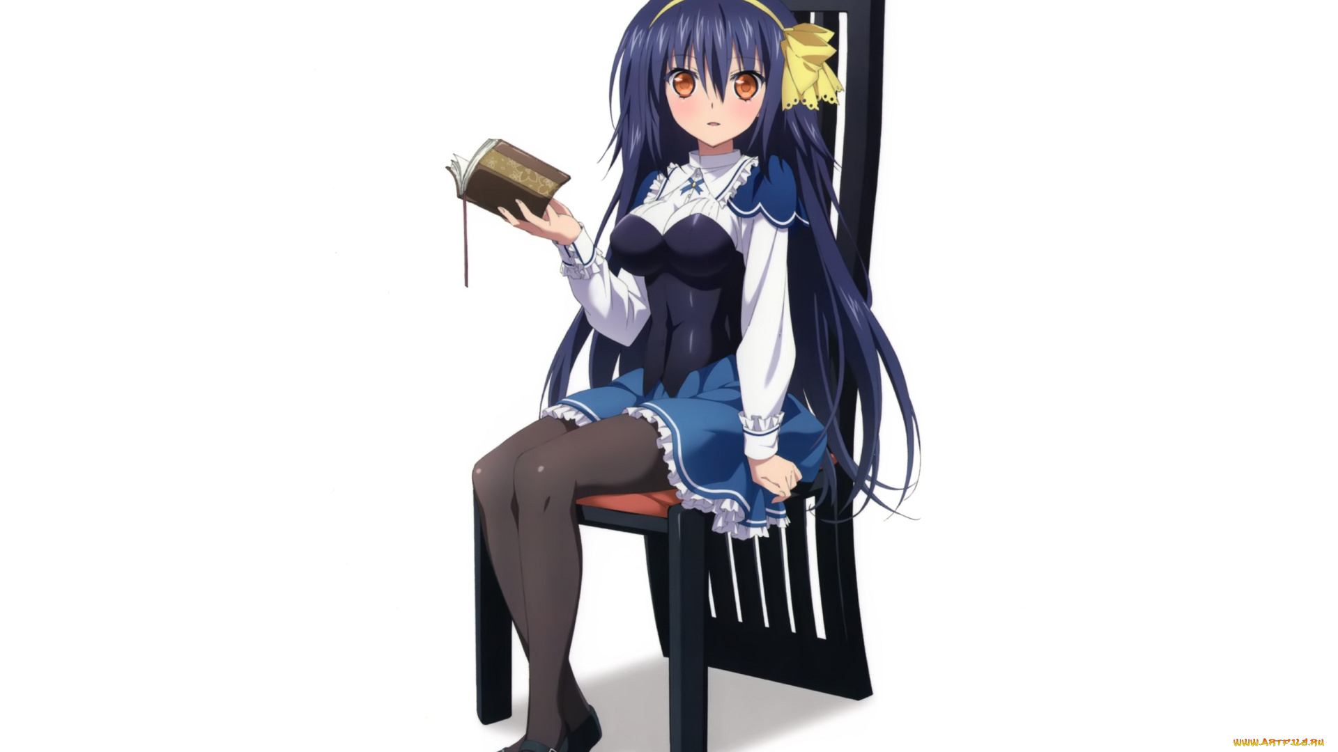 аниме, absolute, duo, стул, девушка