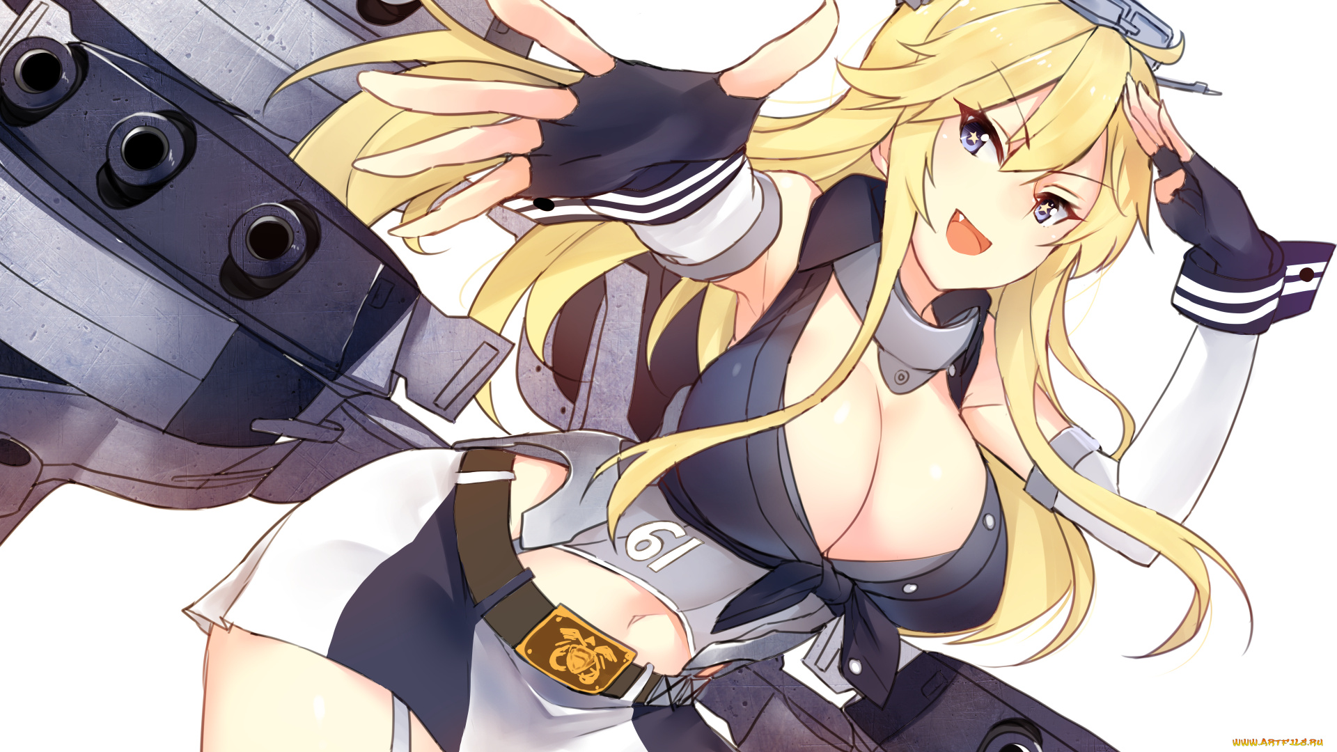 аниме, kantai, collection, junp, kancolle, iowa, kantai, collection