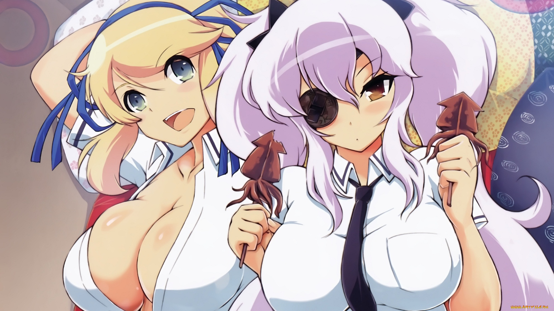 аниме, senran, kagura, девушки