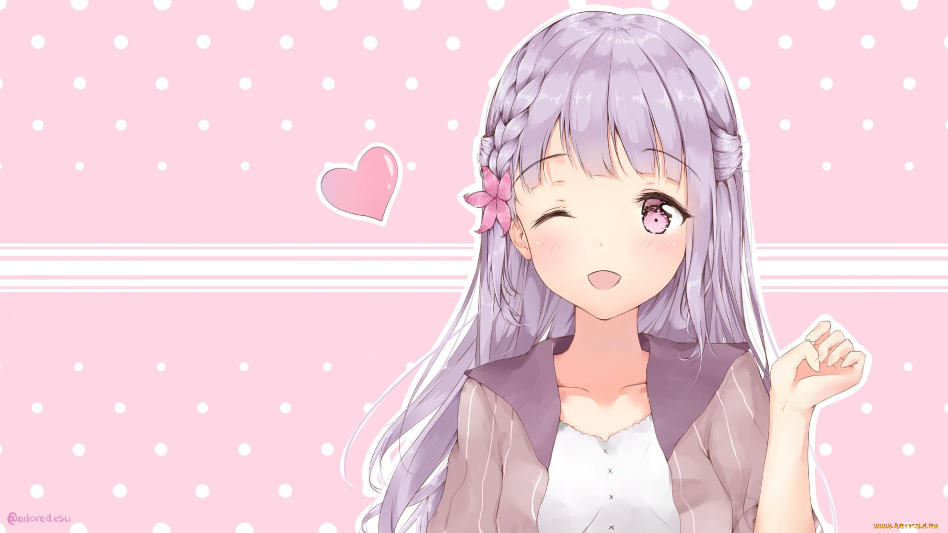 аниме, unknown, , другое, девушка, фон, взгляд