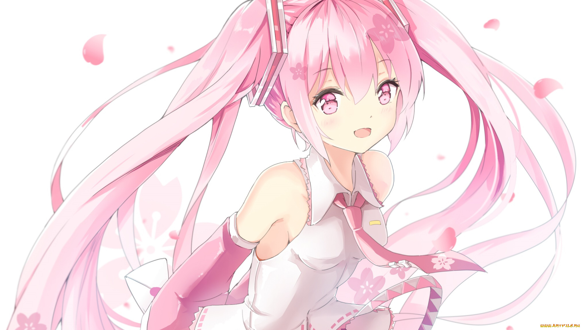 аниме, vocaloid, фон, взгляд, девушка