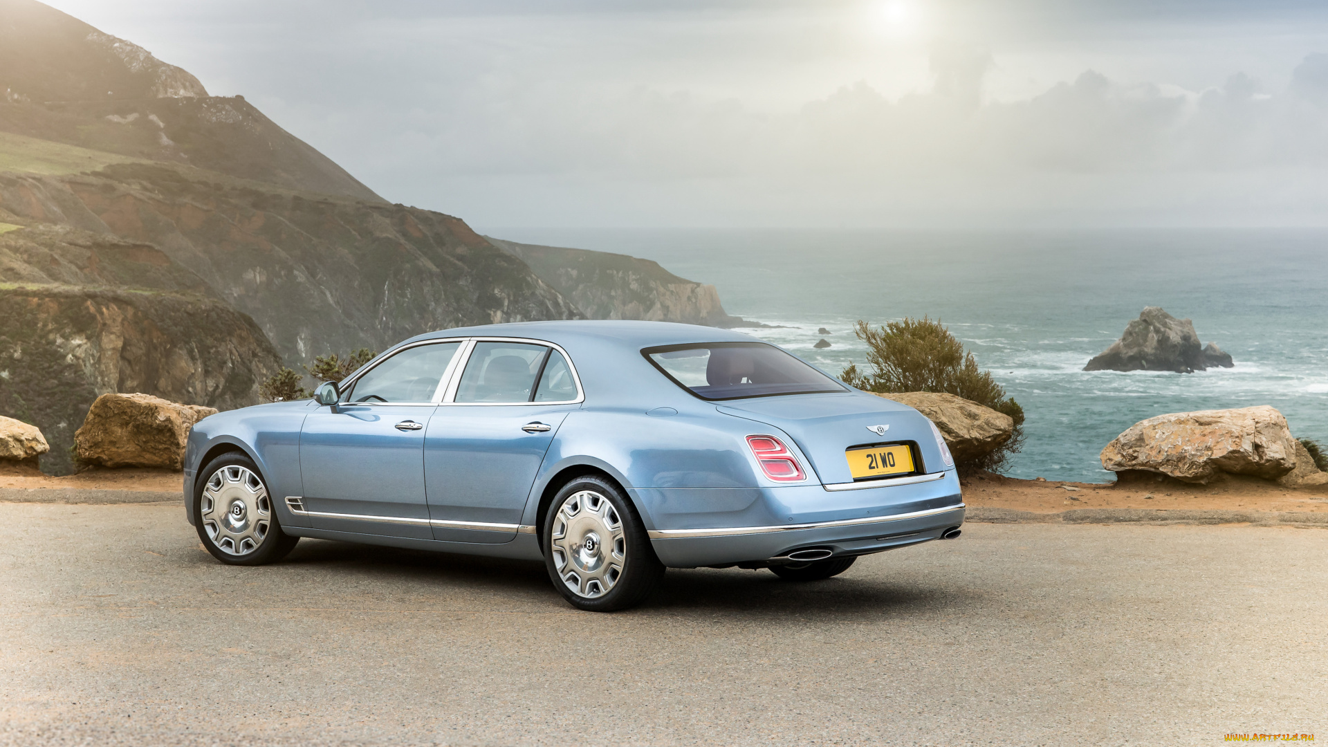 автомобили, bentley, mulsanne, blue, sedan