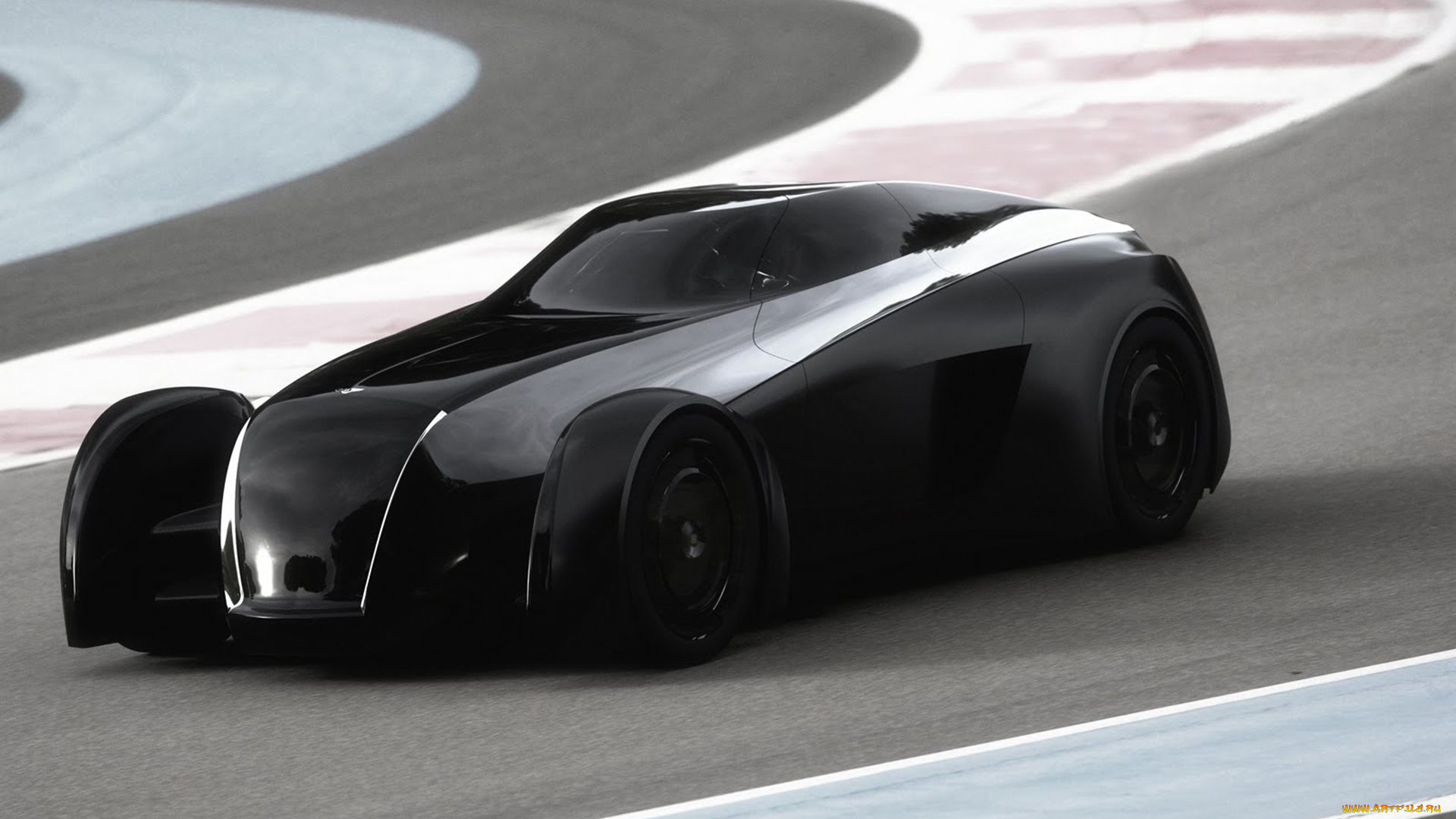 bentley, aero, ace, full, concept, автомобили, bentley, движение, дорога, тонированный, чёрный, aero, ace, full, трасса