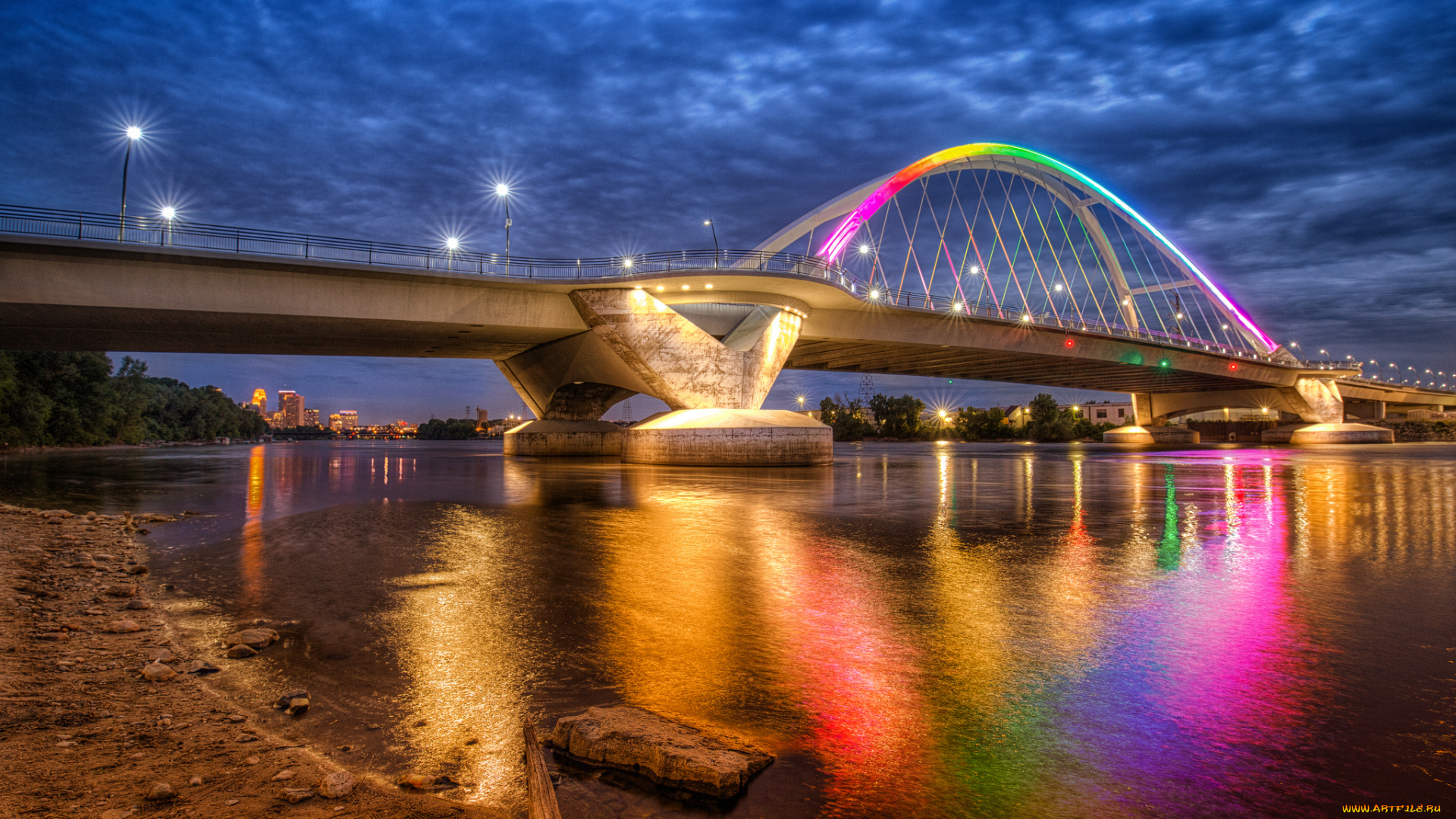 города, -, мосты, мост, река