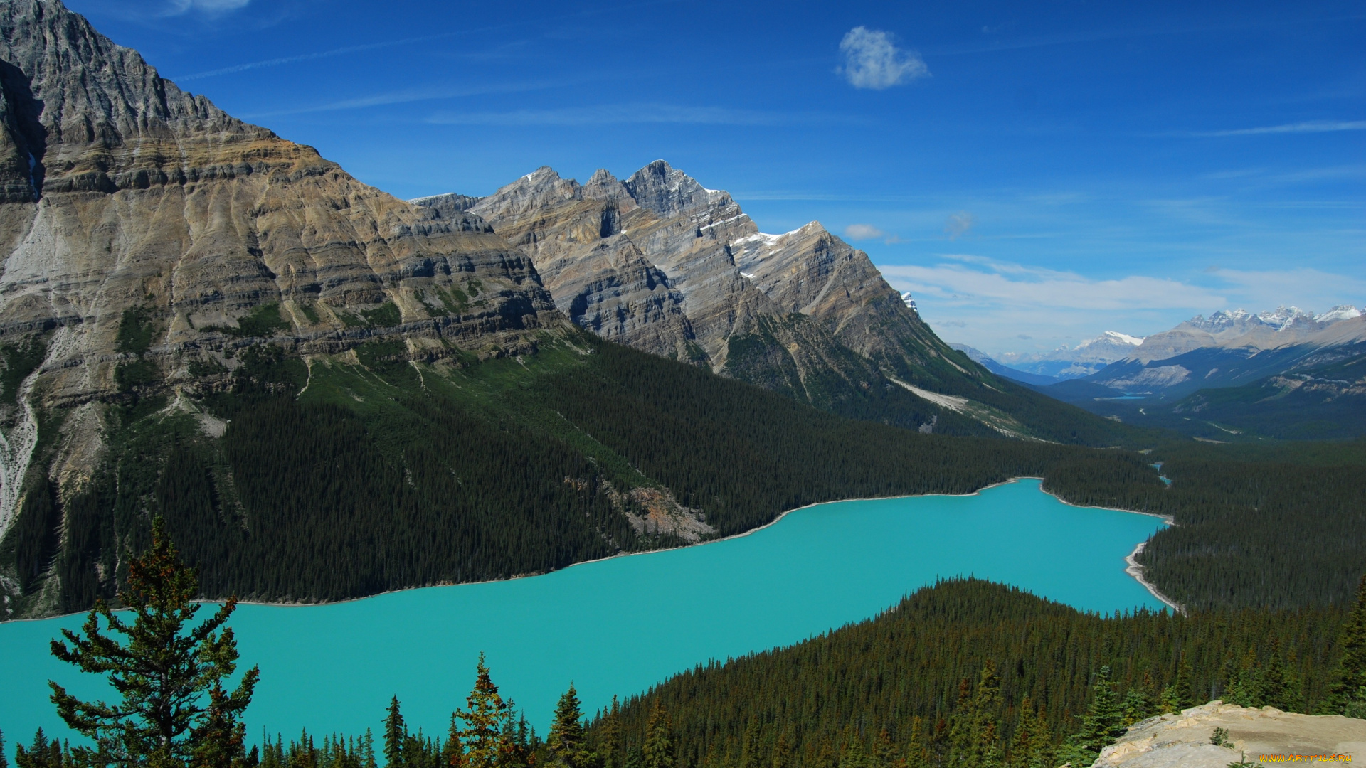 природа, реки, озера, облака, небо, леса, озеро, горы