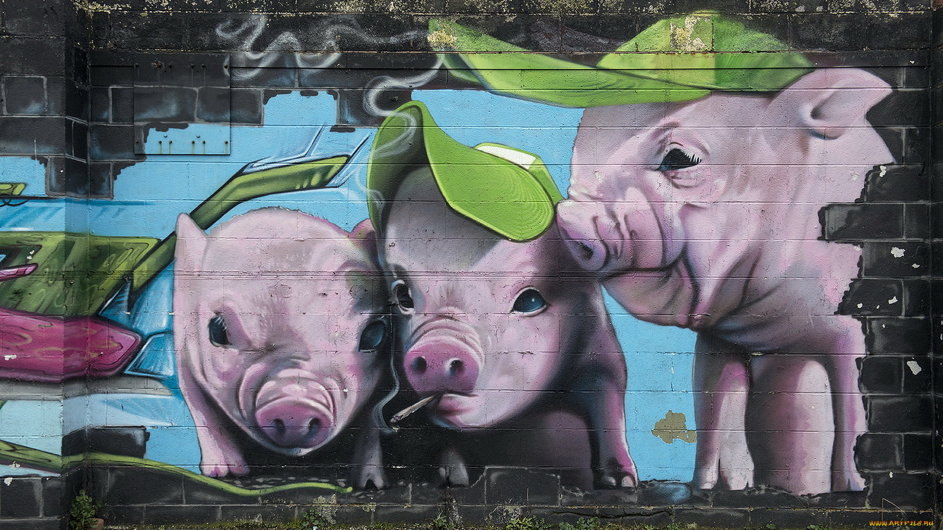 разное, граффити, графити, стена, город