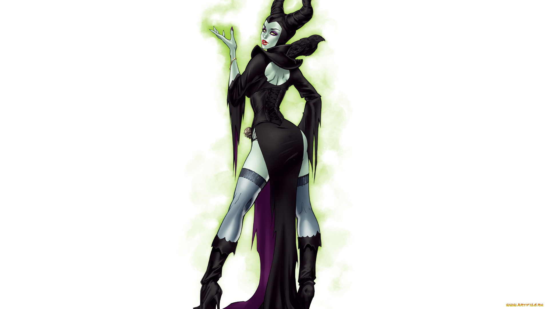 рисованное, комиксы, взгляд, фон, девушка