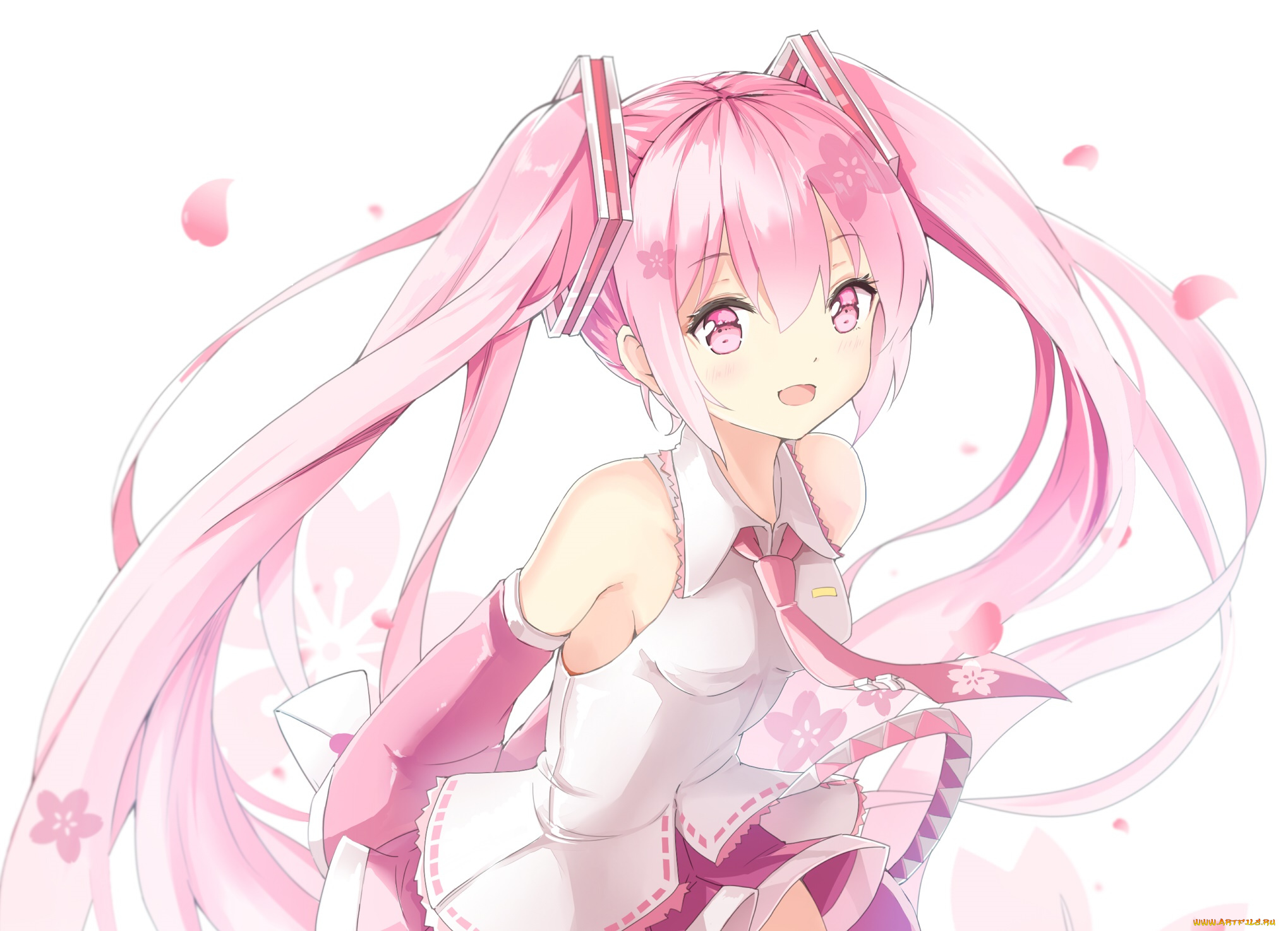 аниме, vocaloid, фон, взгляд, девушка