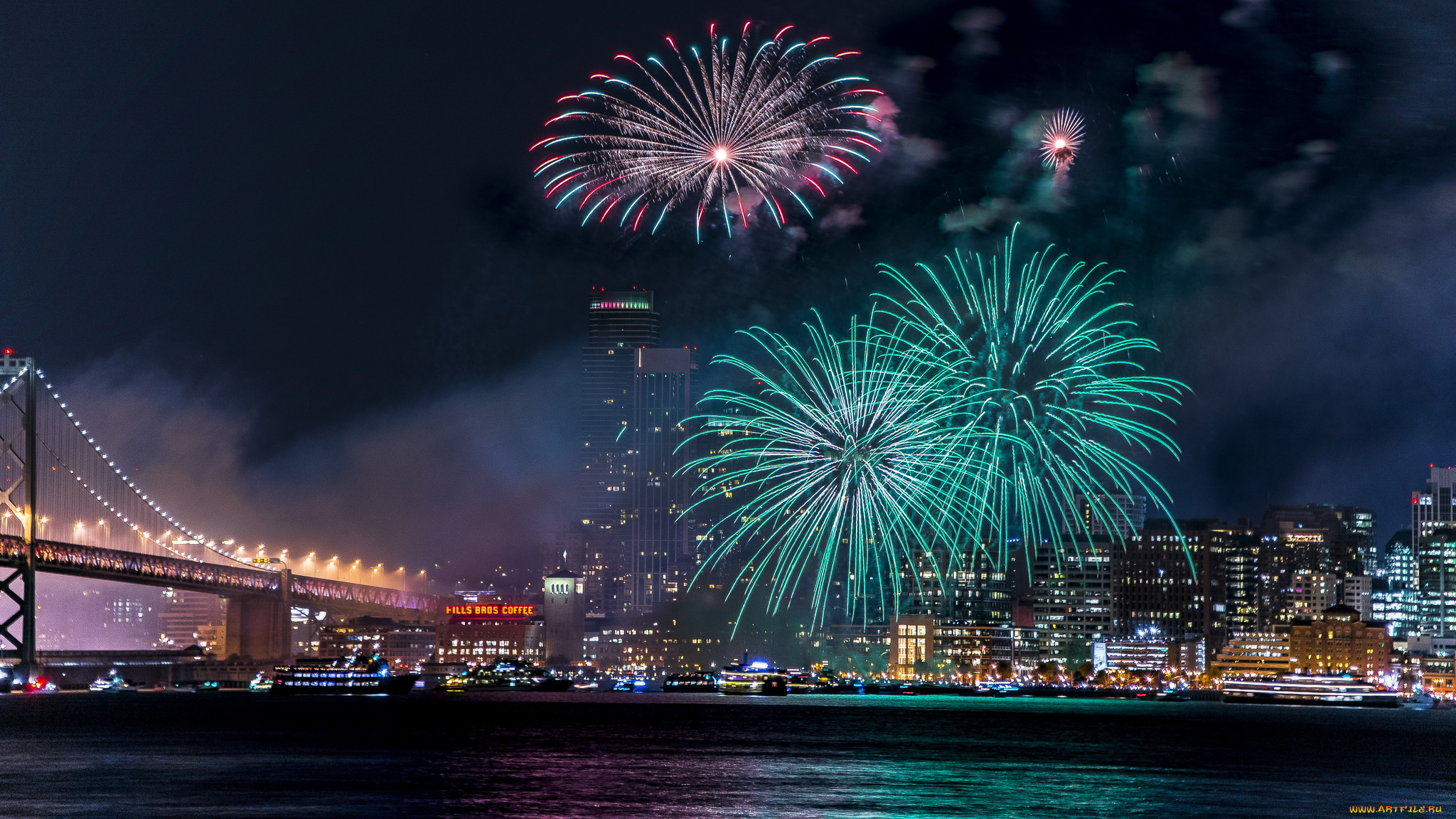 разное, салюты, , фейерверки, ночь, фейерверк