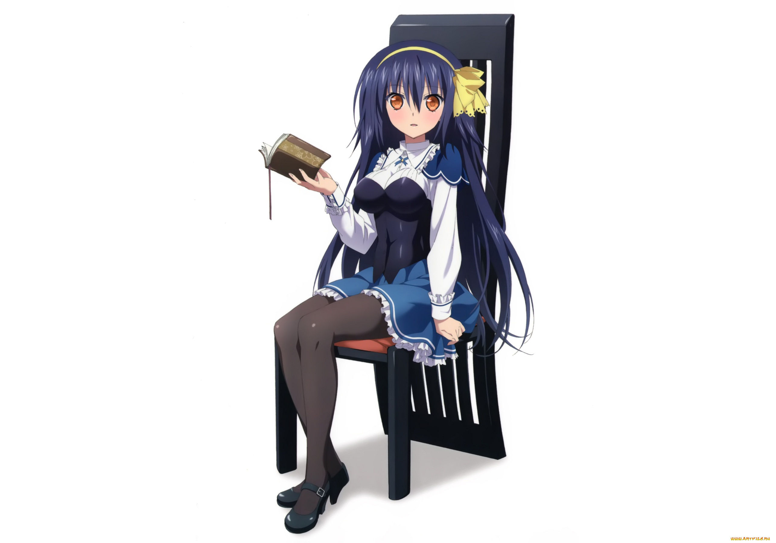 аниме, absolute, duo, стул, девушка