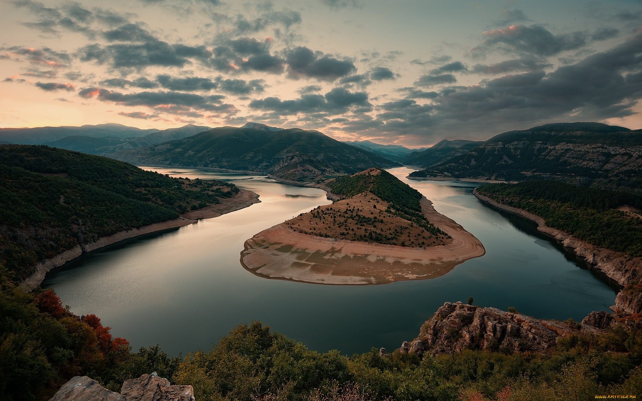 природа, реки, озера, холмы, река