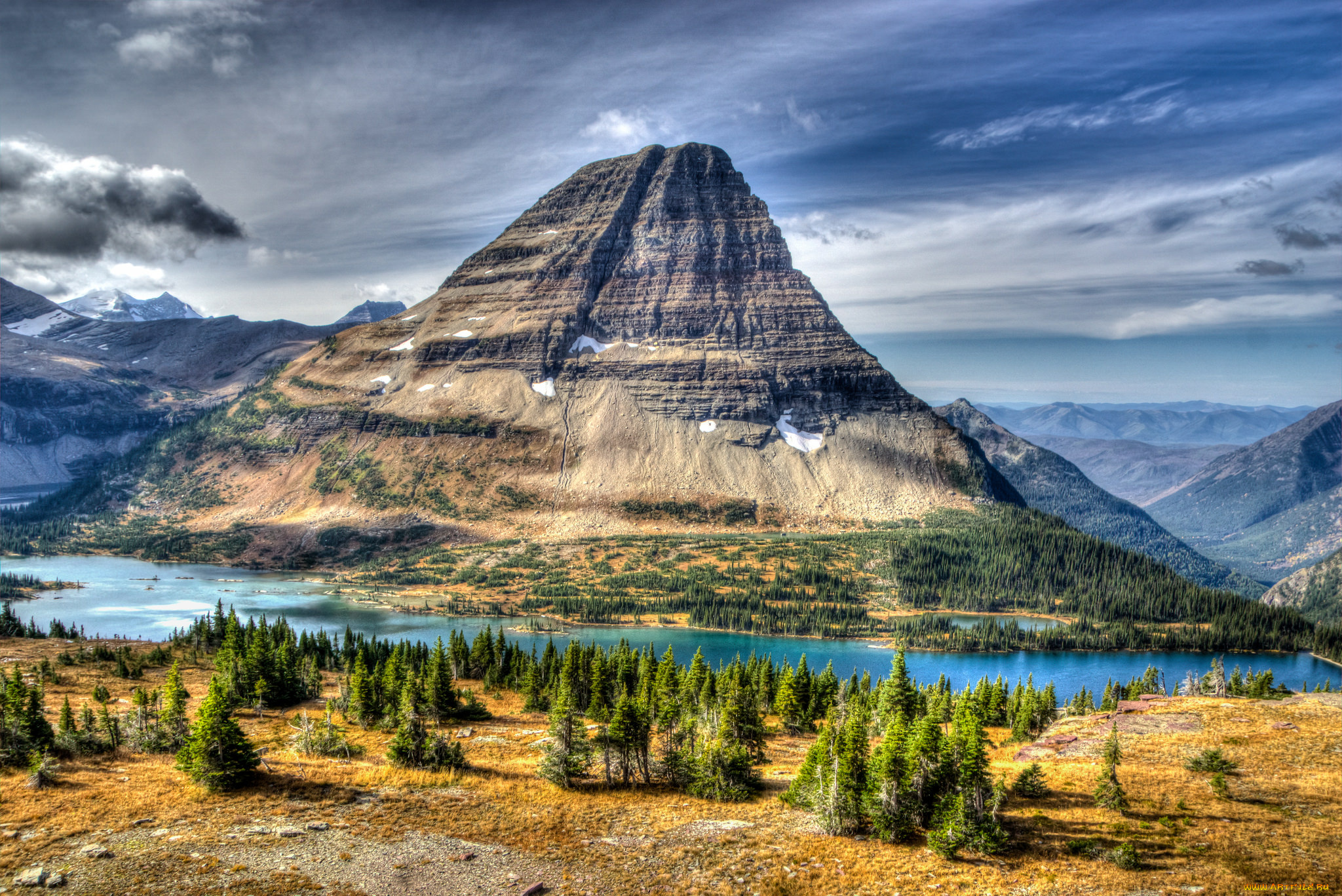 природа, пейзажи, лес, горы, река