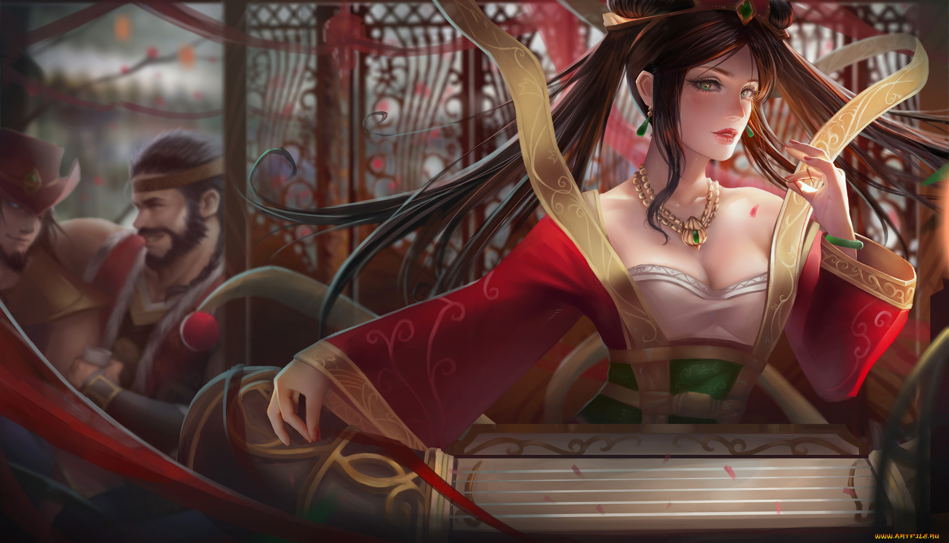 видео, игры, league, of, legends, фон, взгляд, девушка, sona, twisted, fate, graves