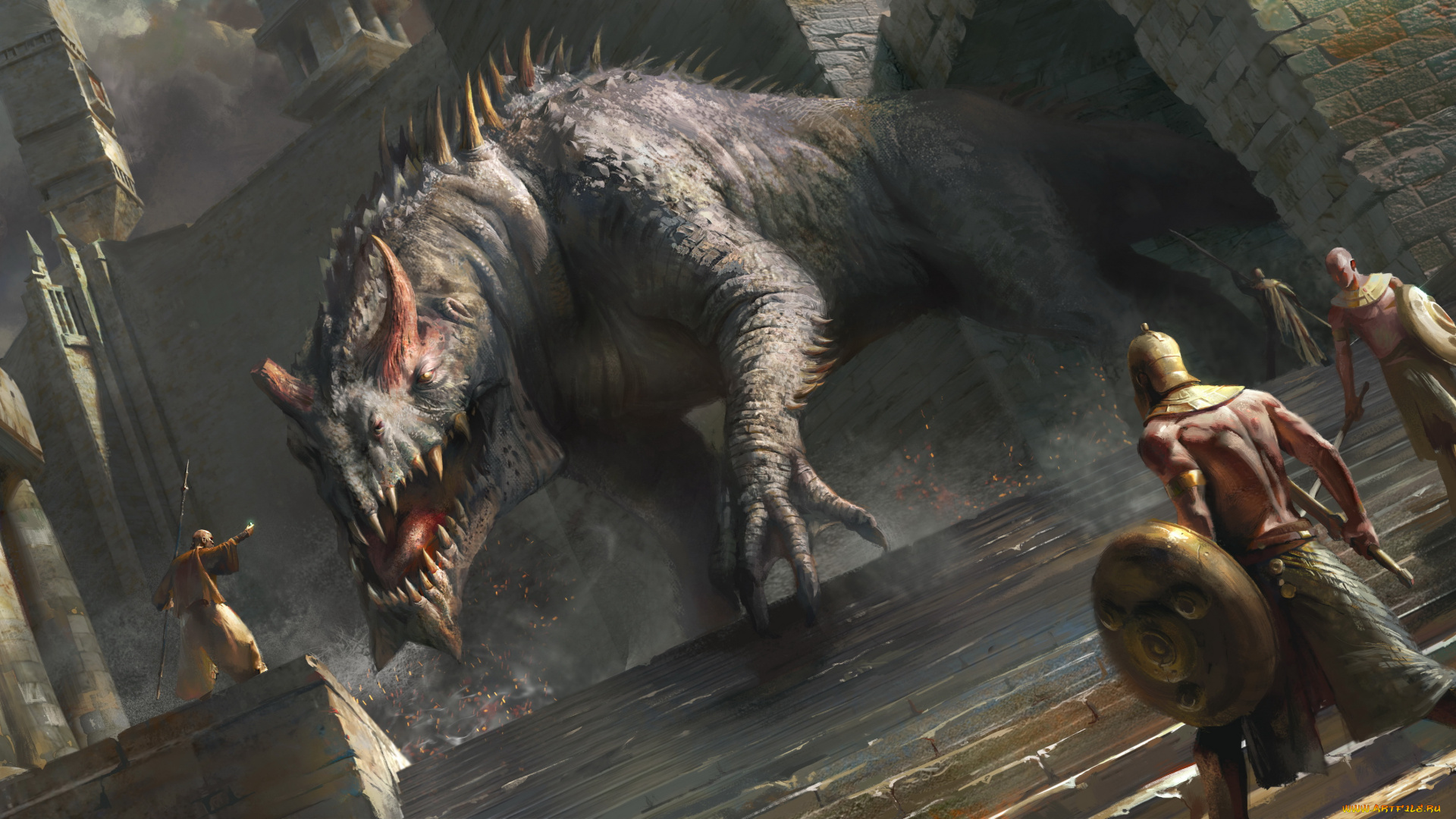 фэнтези, существа, мужчины, фон, существо