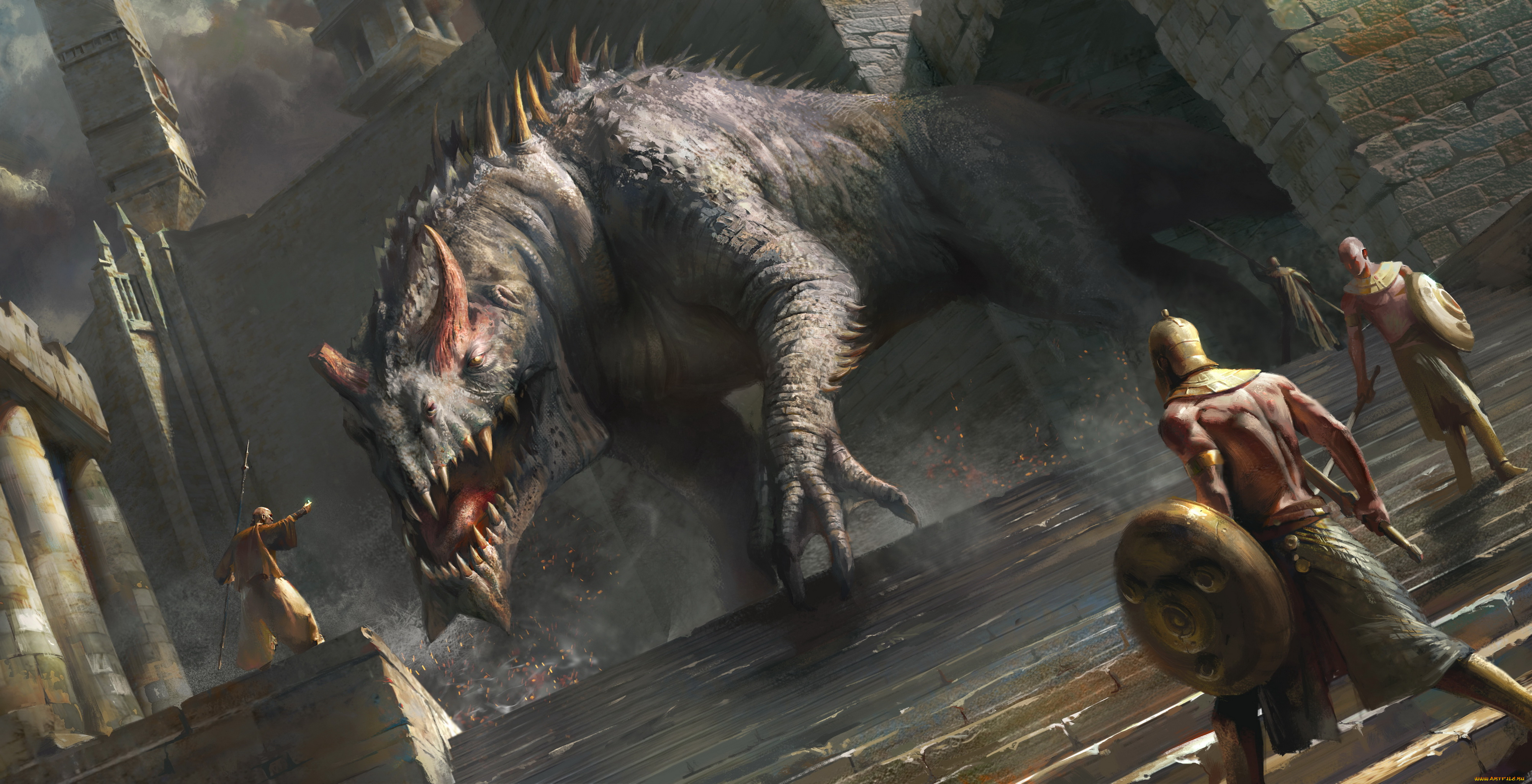 фэнтези, существа, мужчины, фон, существо