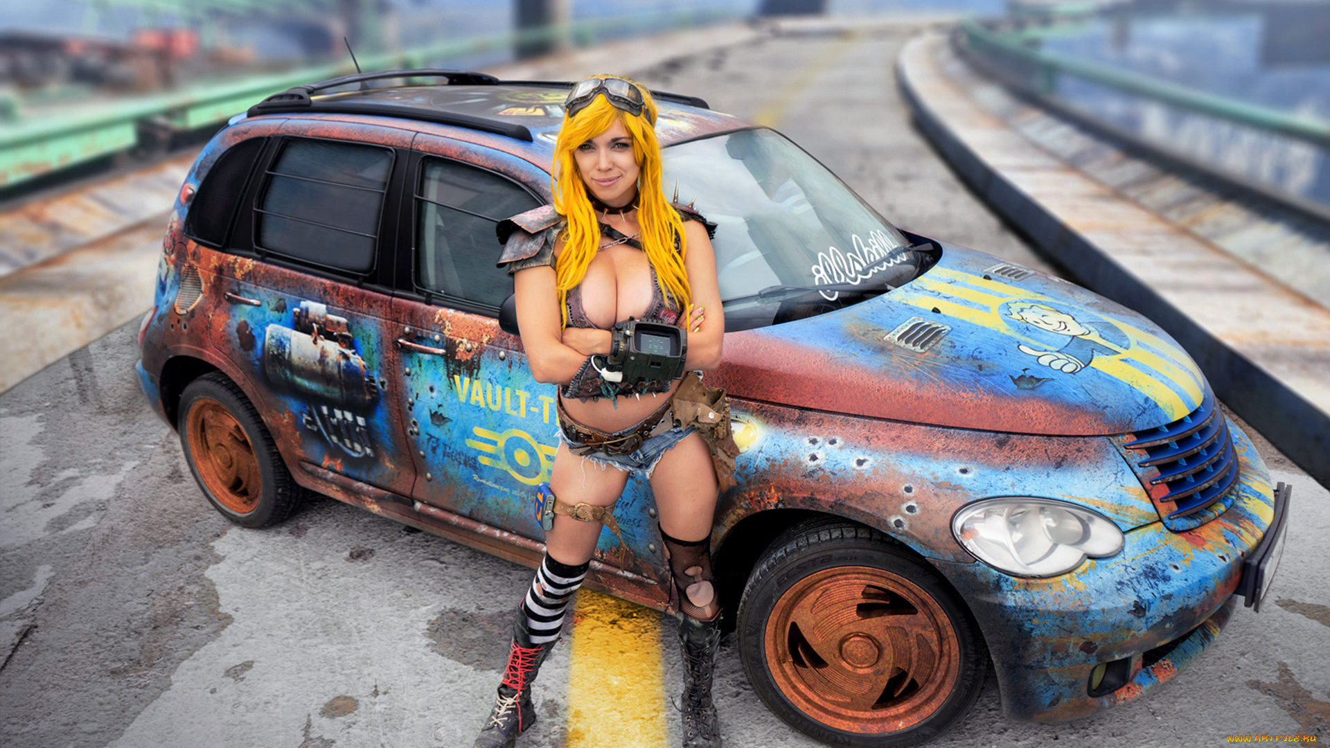 автомобили, -авто, с, девушками, chrysler, pt, cruiser, vault-tec