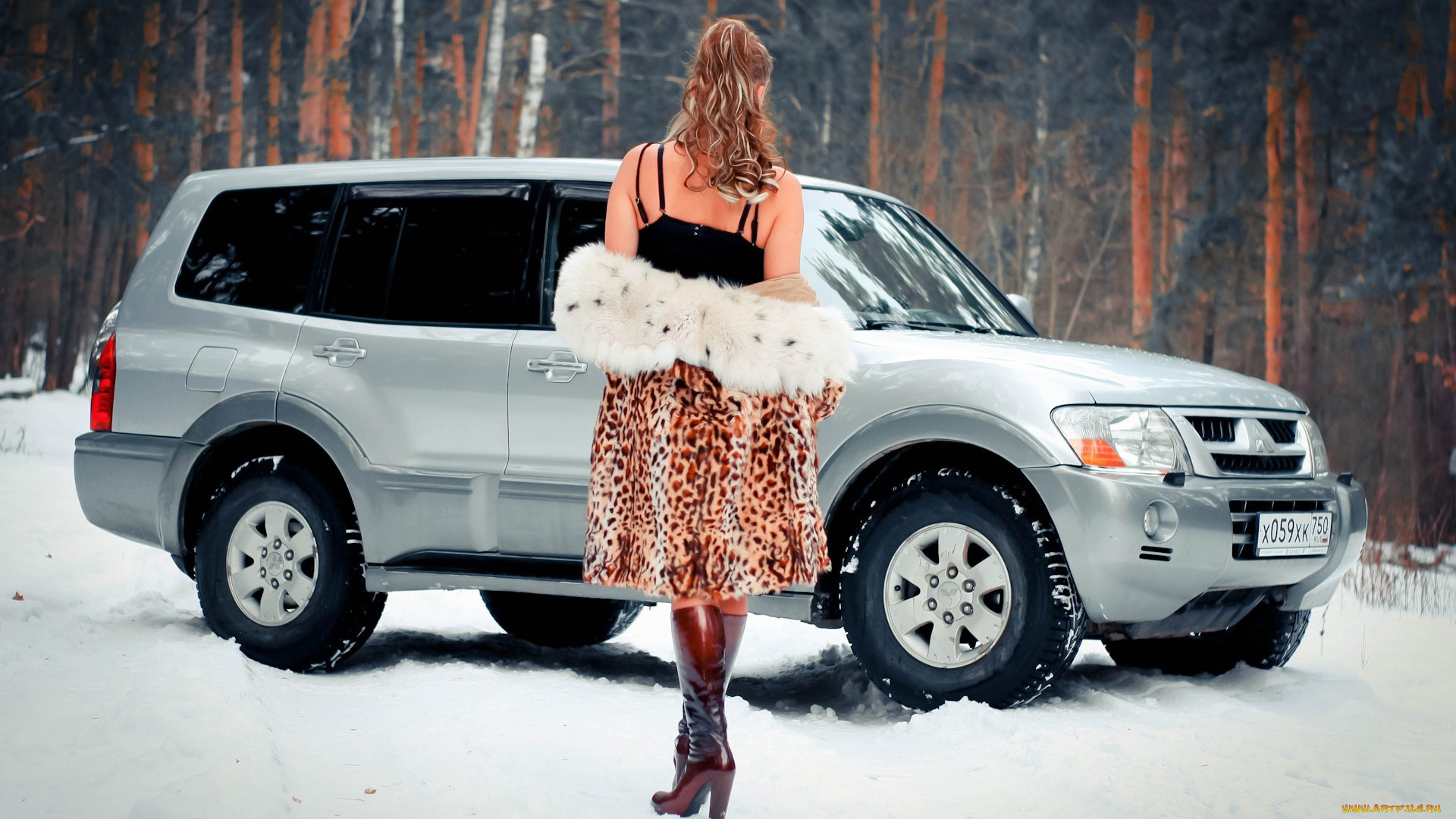 автомобили, -авто, с, девушками, pajero