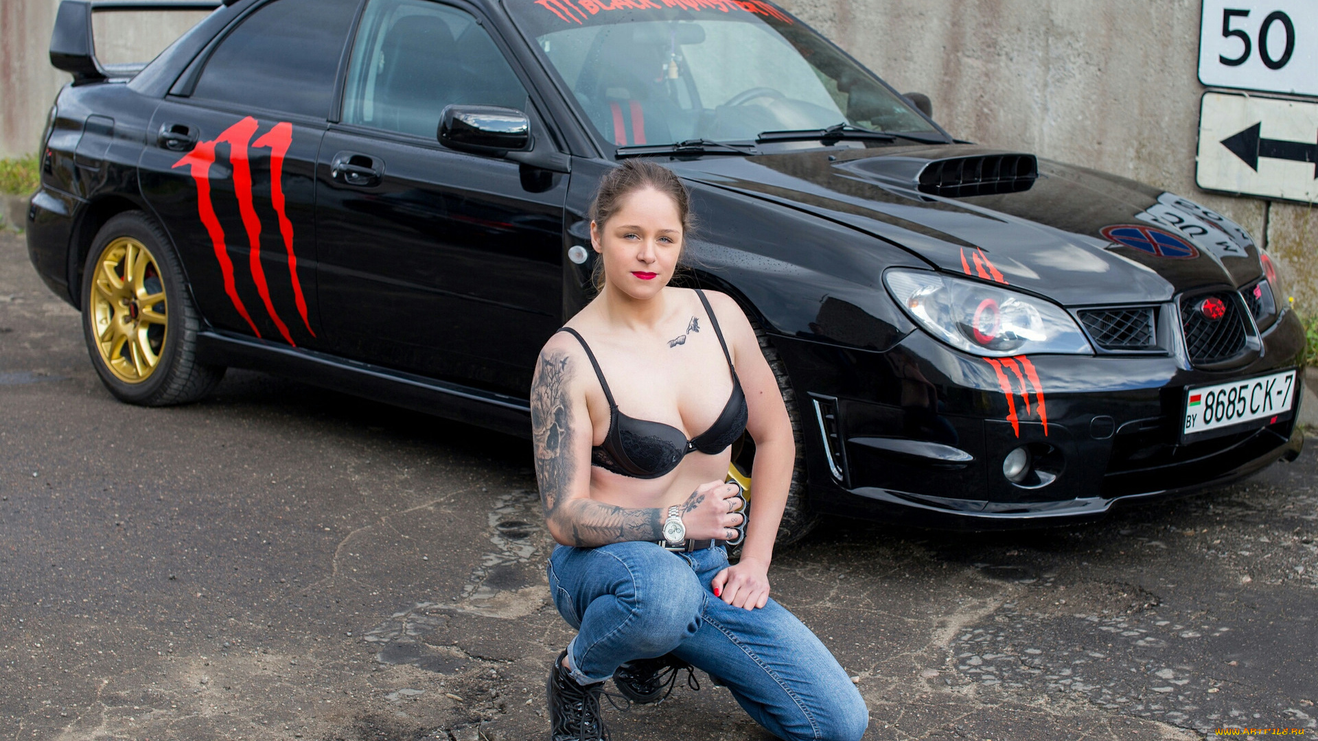 автомобили, -авто, с, девушками, subaru, impreza, wrx