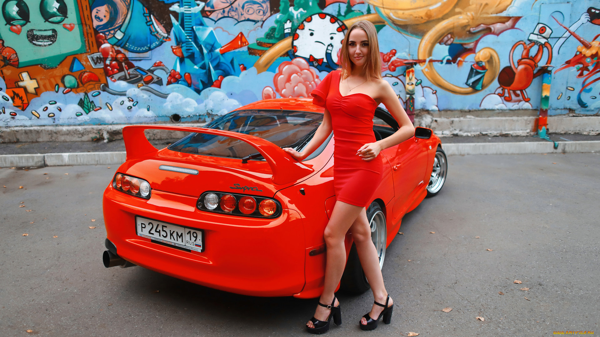 автомобили, -авто, с, девушками, toyota, supra