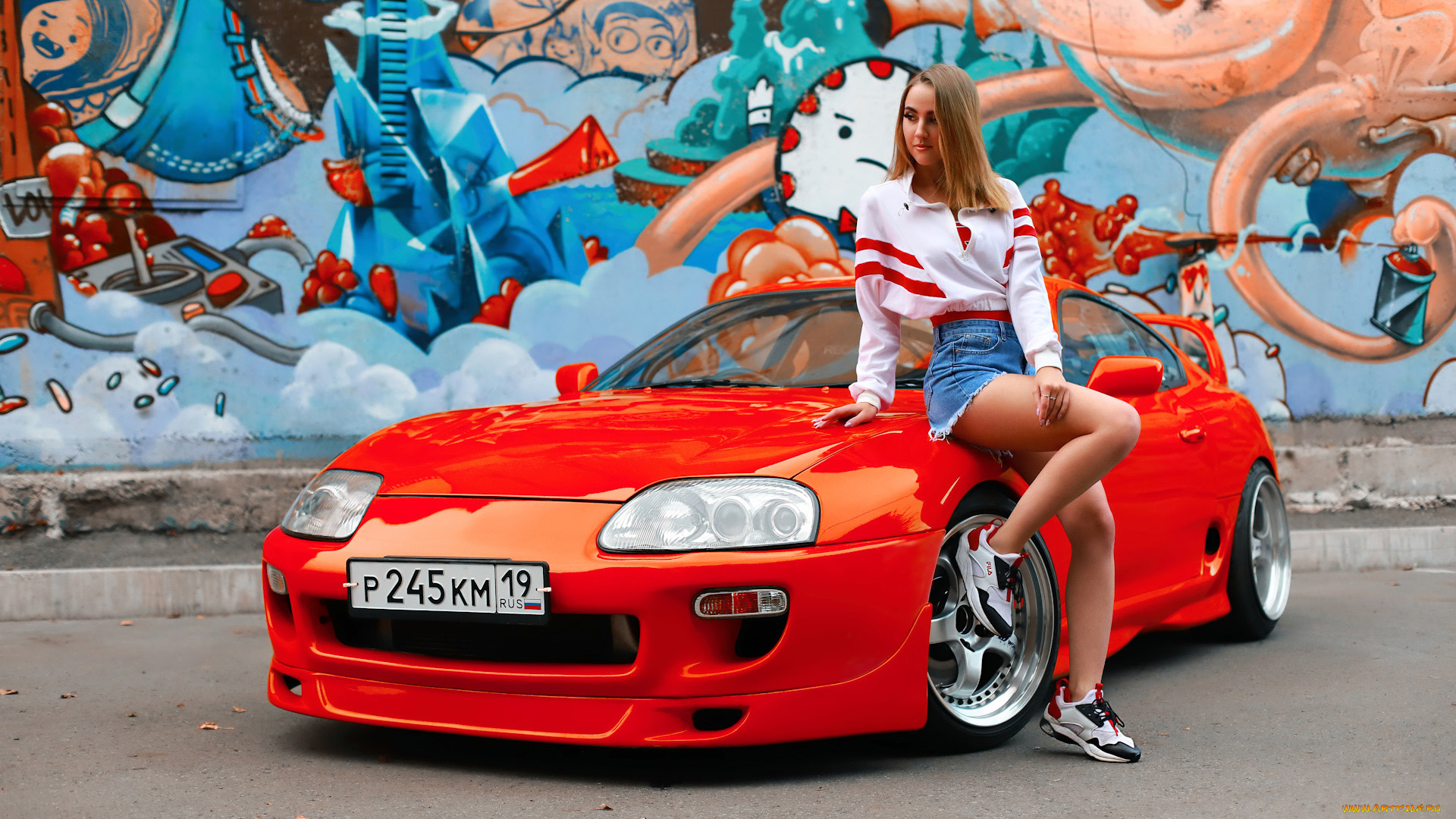 автомобили, -авто, с, девушками, toyota, supra