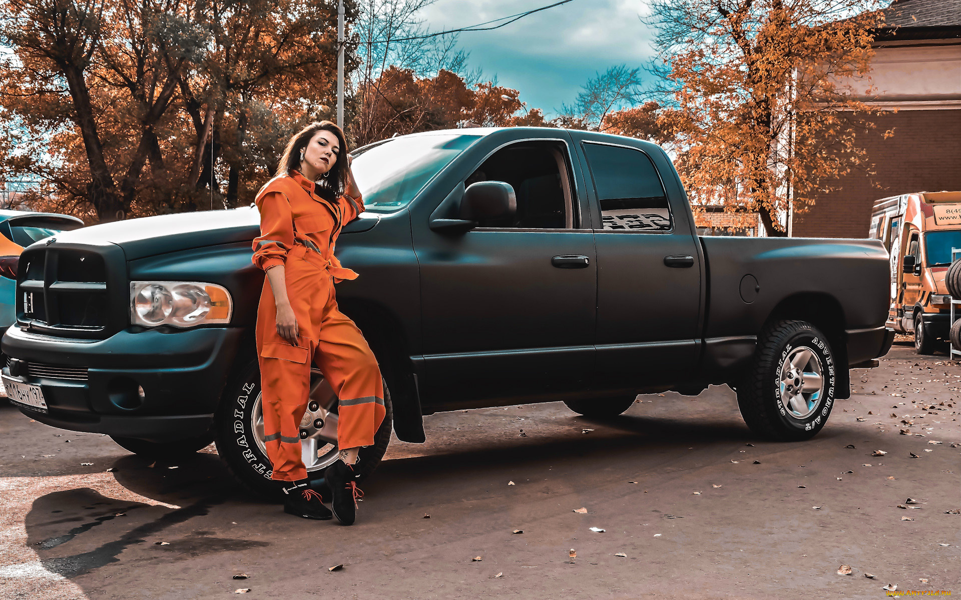 автомобили, -авто, с, девушками, dodge, ram