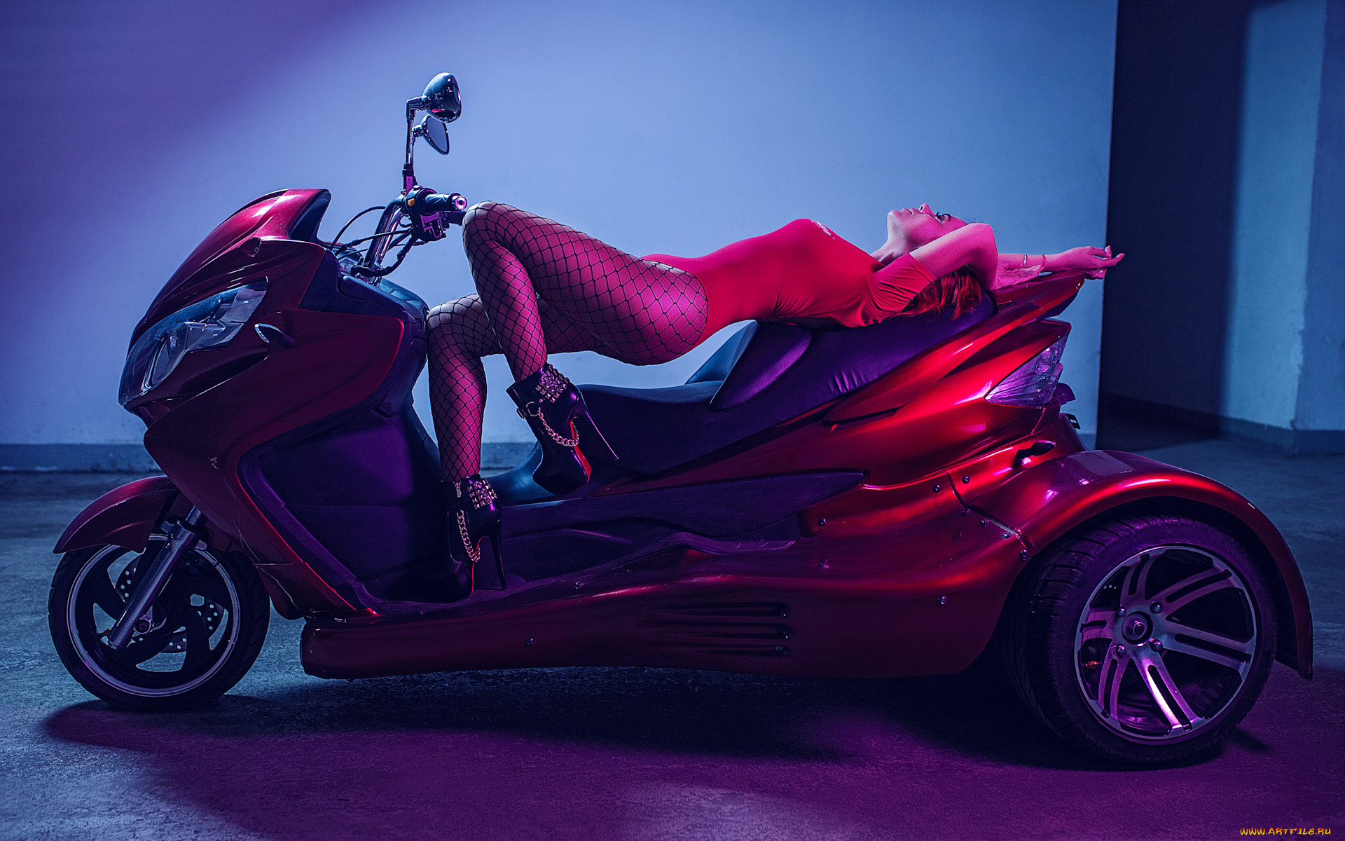 мотоциклы, мото, с, девушкой, красивая, девушка