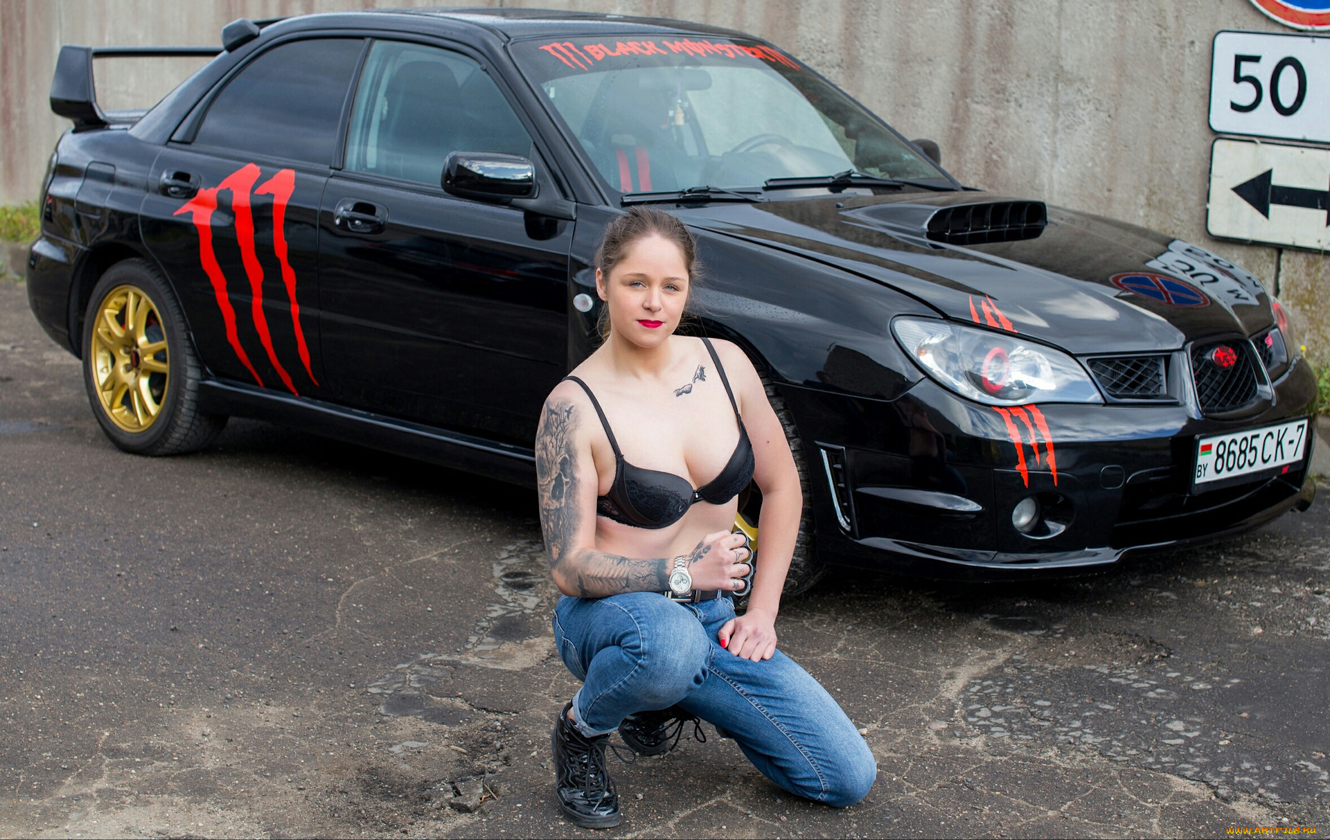 автомобили, -авто, с, девушками, subaru, impreza, wrx