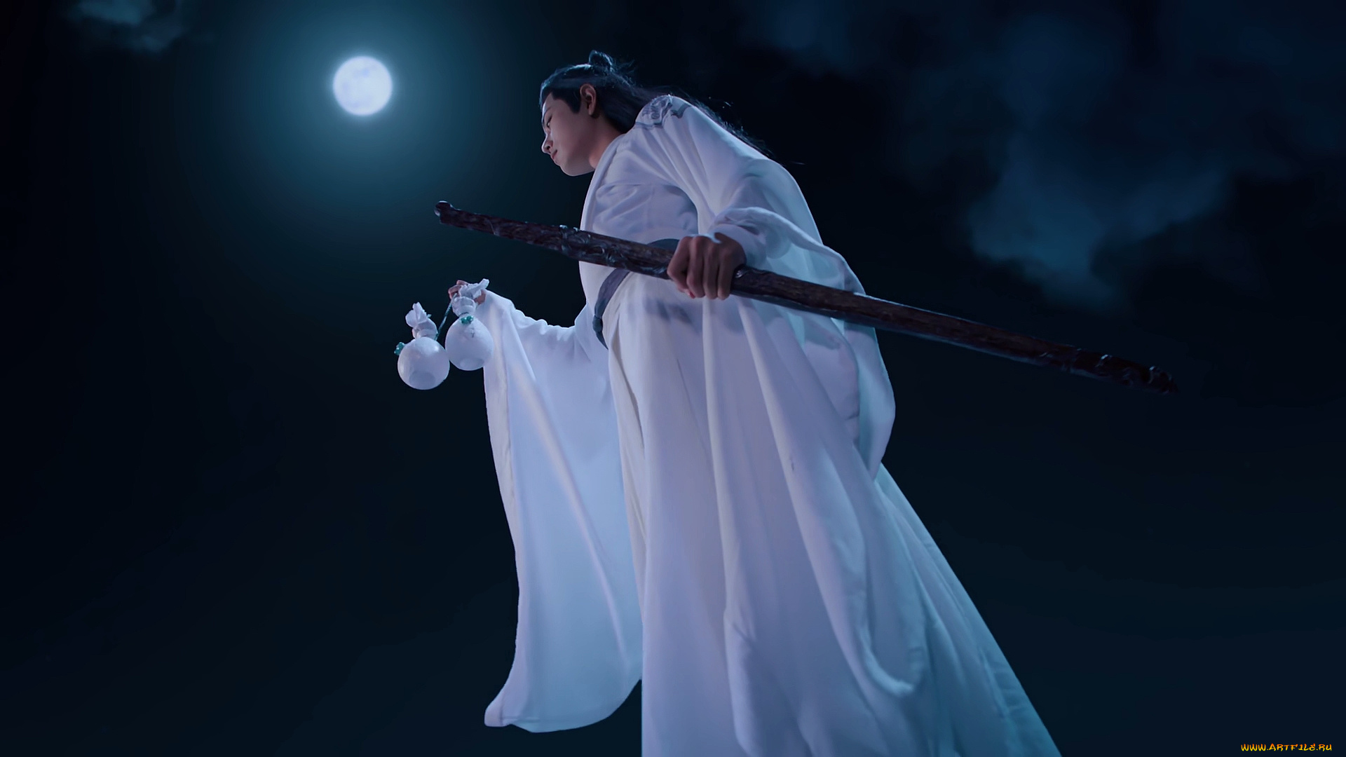 кино, фильмы, the, untamed, вэй, усянь, луна, ночь, кувшинчики, меч