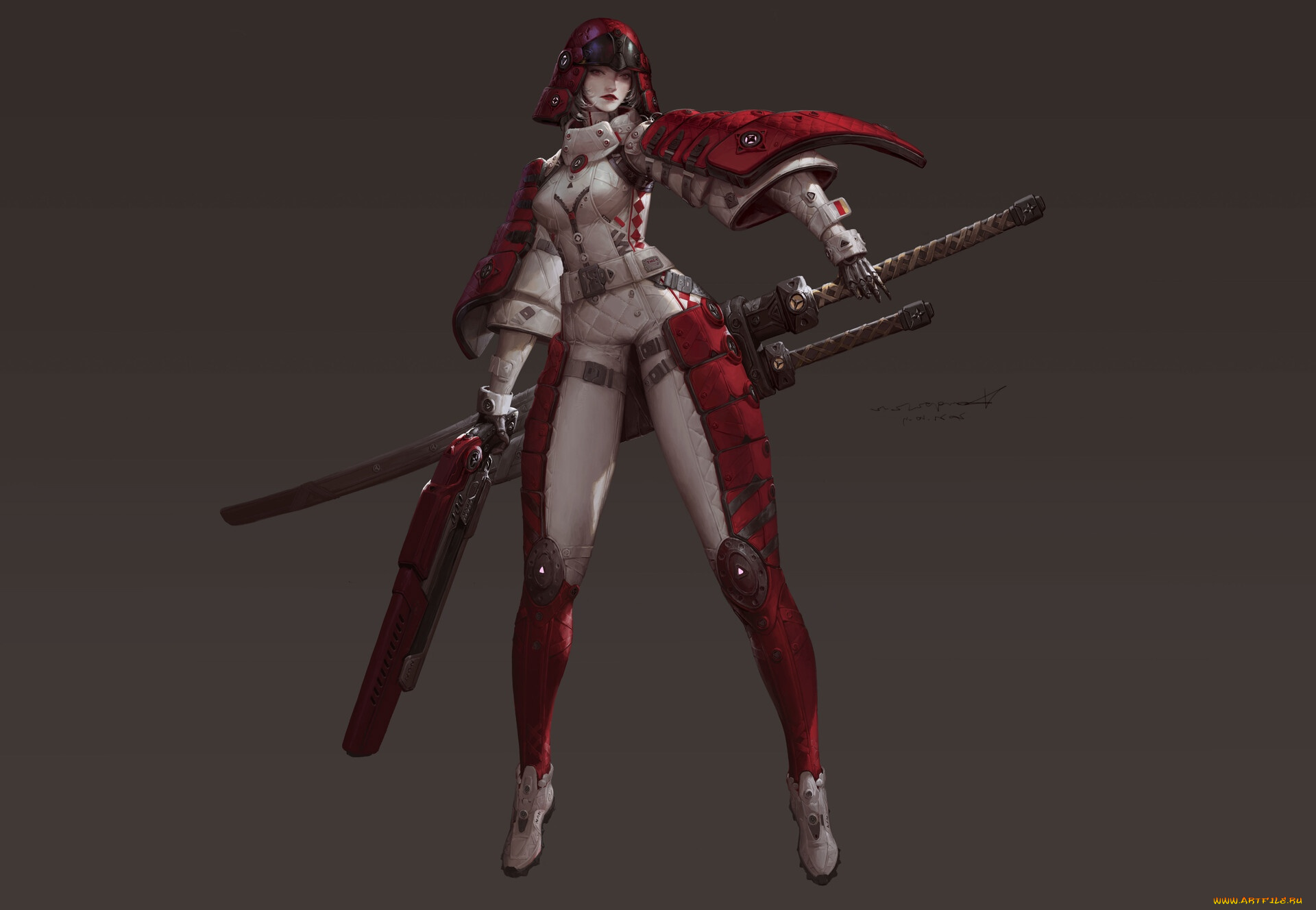 фэнтези, девушки, девушка, оружие, шлем