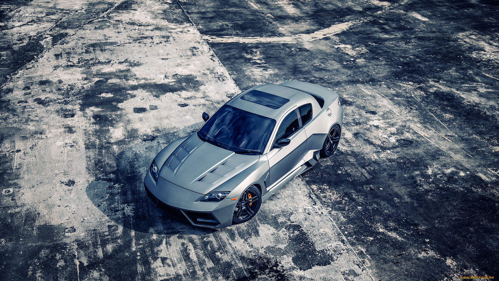 автомобили, mazda, серебристый, площадка