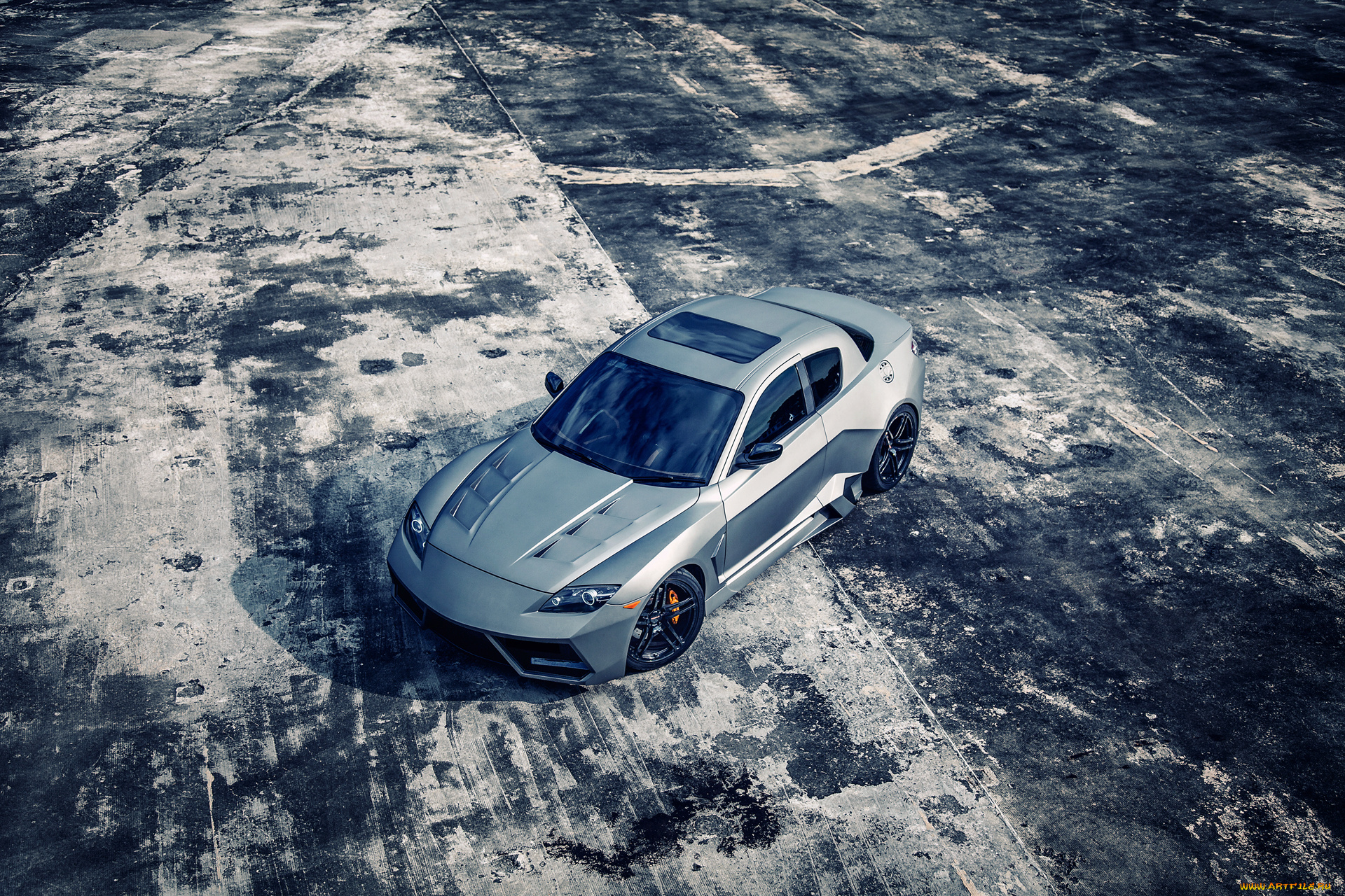 автомобили, mazda, серебристый, площадка