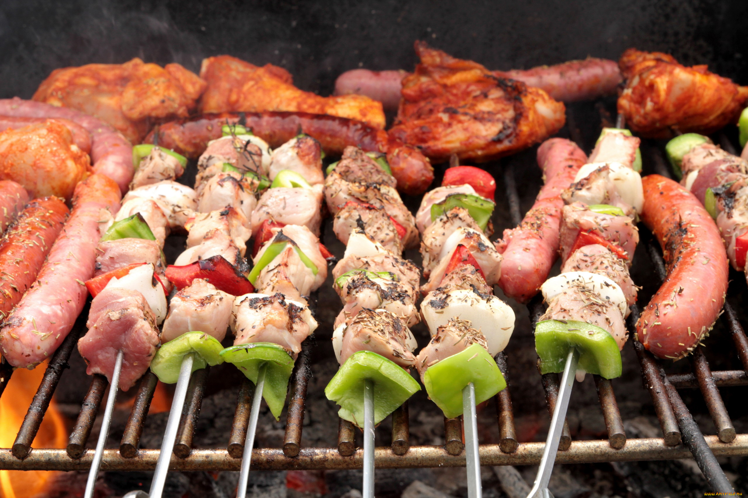 еда, шашлык, , барбекю, гриль, колбаски