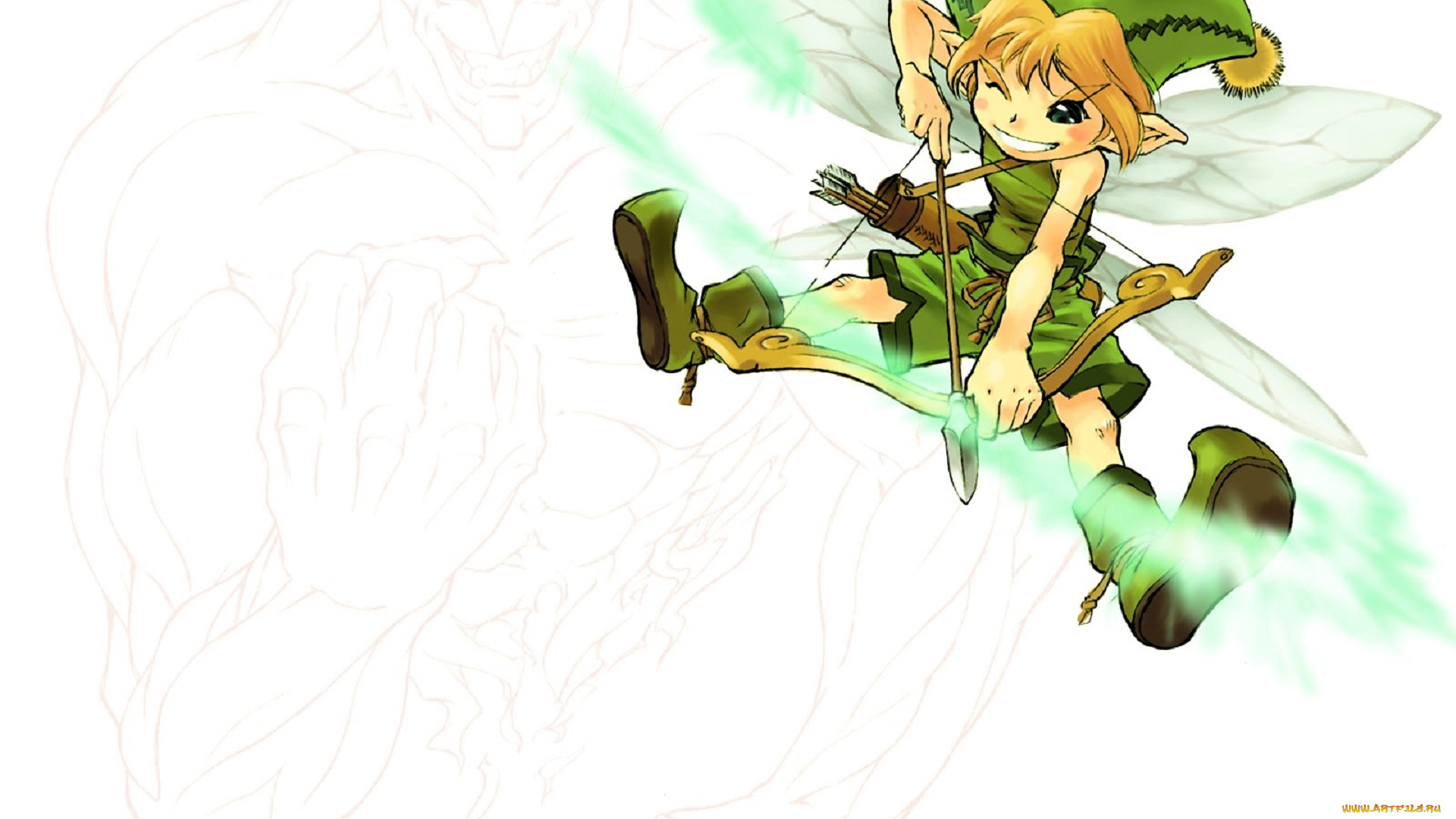 видео, игры, tales, of, destiny, 2, персонаж, крылья, лук, стрела