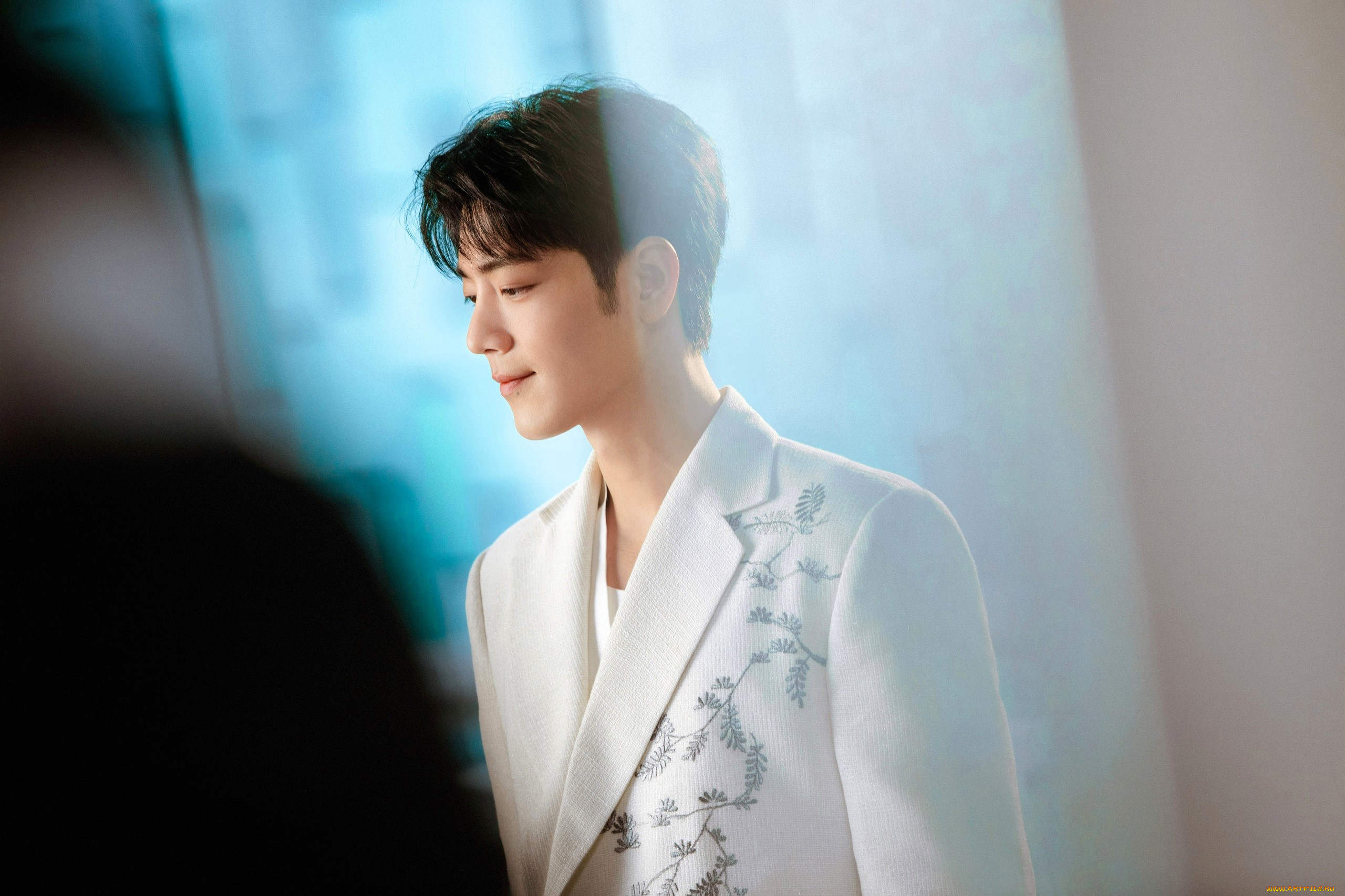 мужчины, xiao, zhan, актер, пиджак, свет