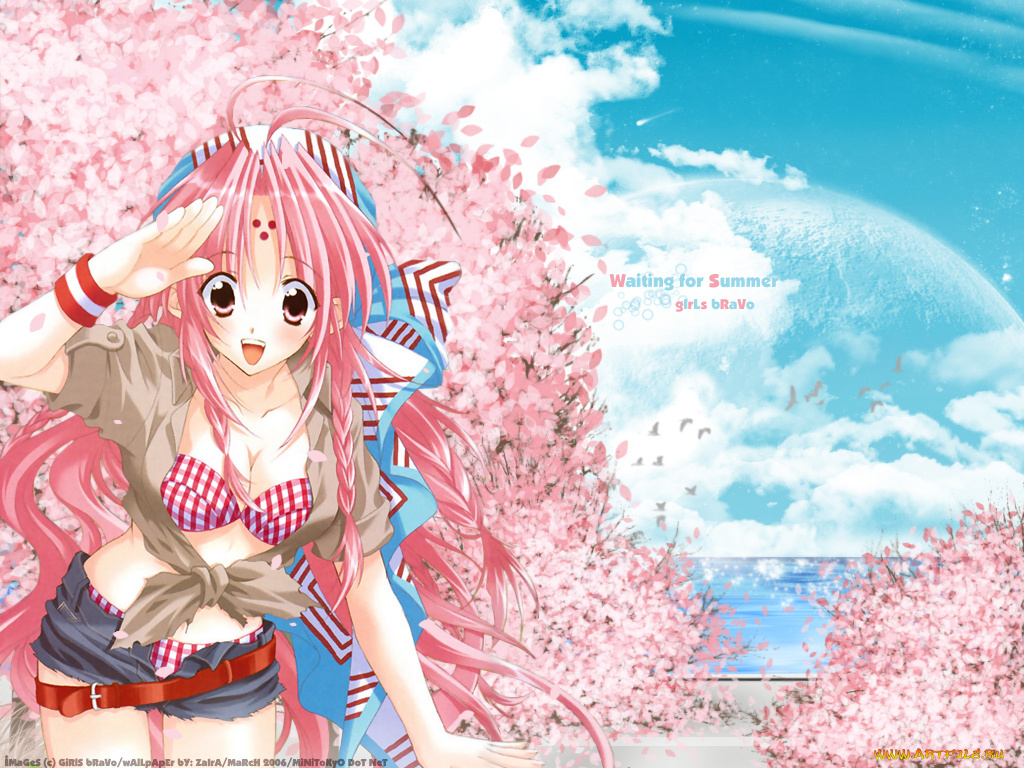 аниме, girls, bravo