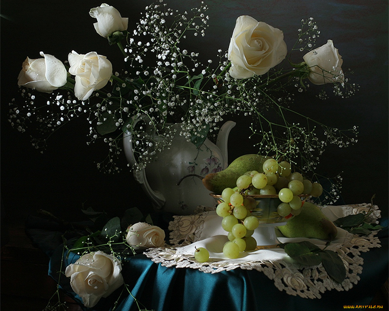 ира, быкова, белые, розы, цветы