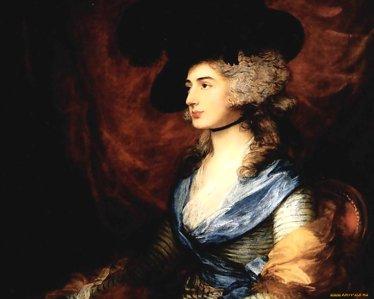 томас, гейнсборо, портрет, миссис, сары, сиддонс, актрисы, рисованные, thomas, gainsborough