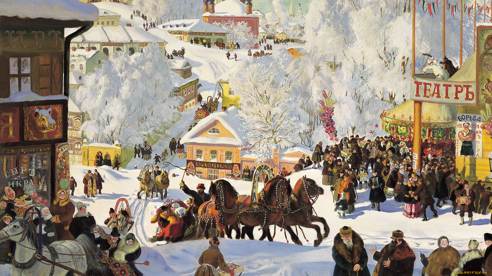 борис, кустодиев, рисованные