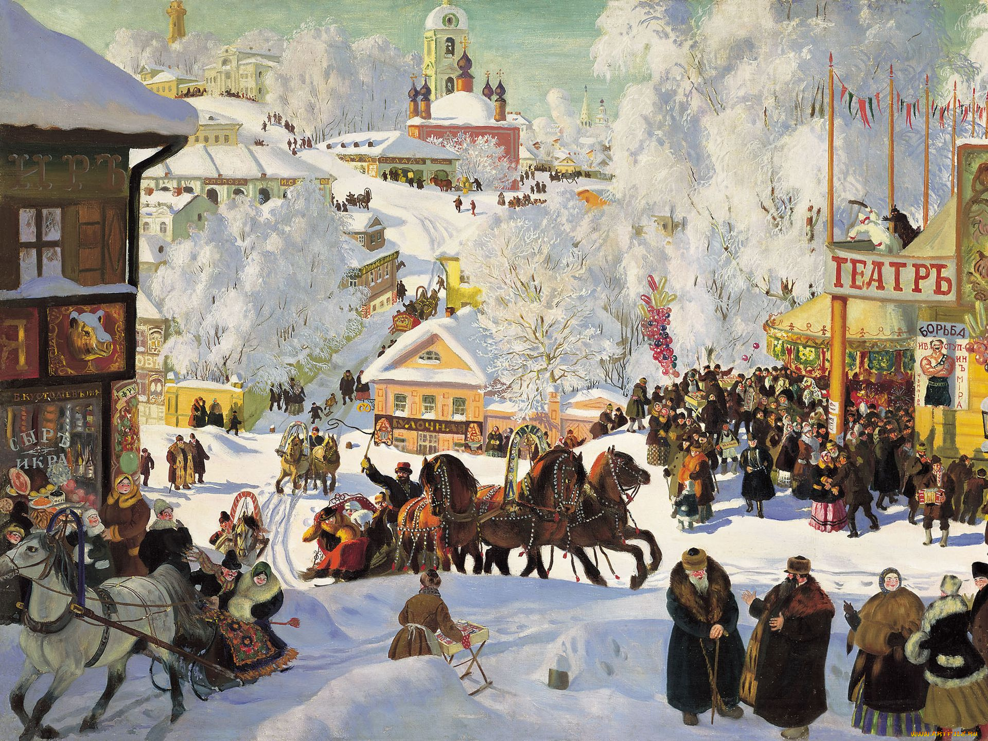 борис, кустодиев, рисованные