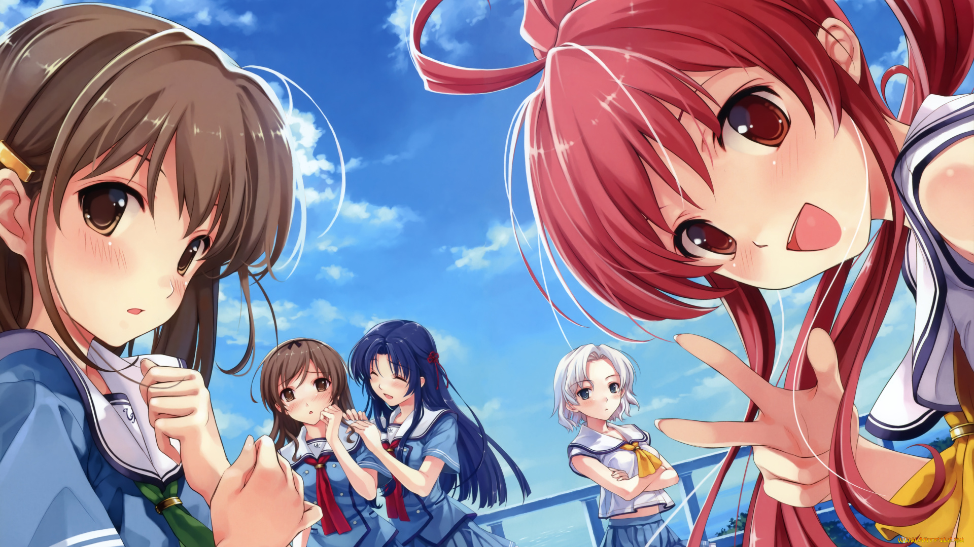 аниме, kurehito, misaki, mangaka, школьная, форма, девушка, школьницы