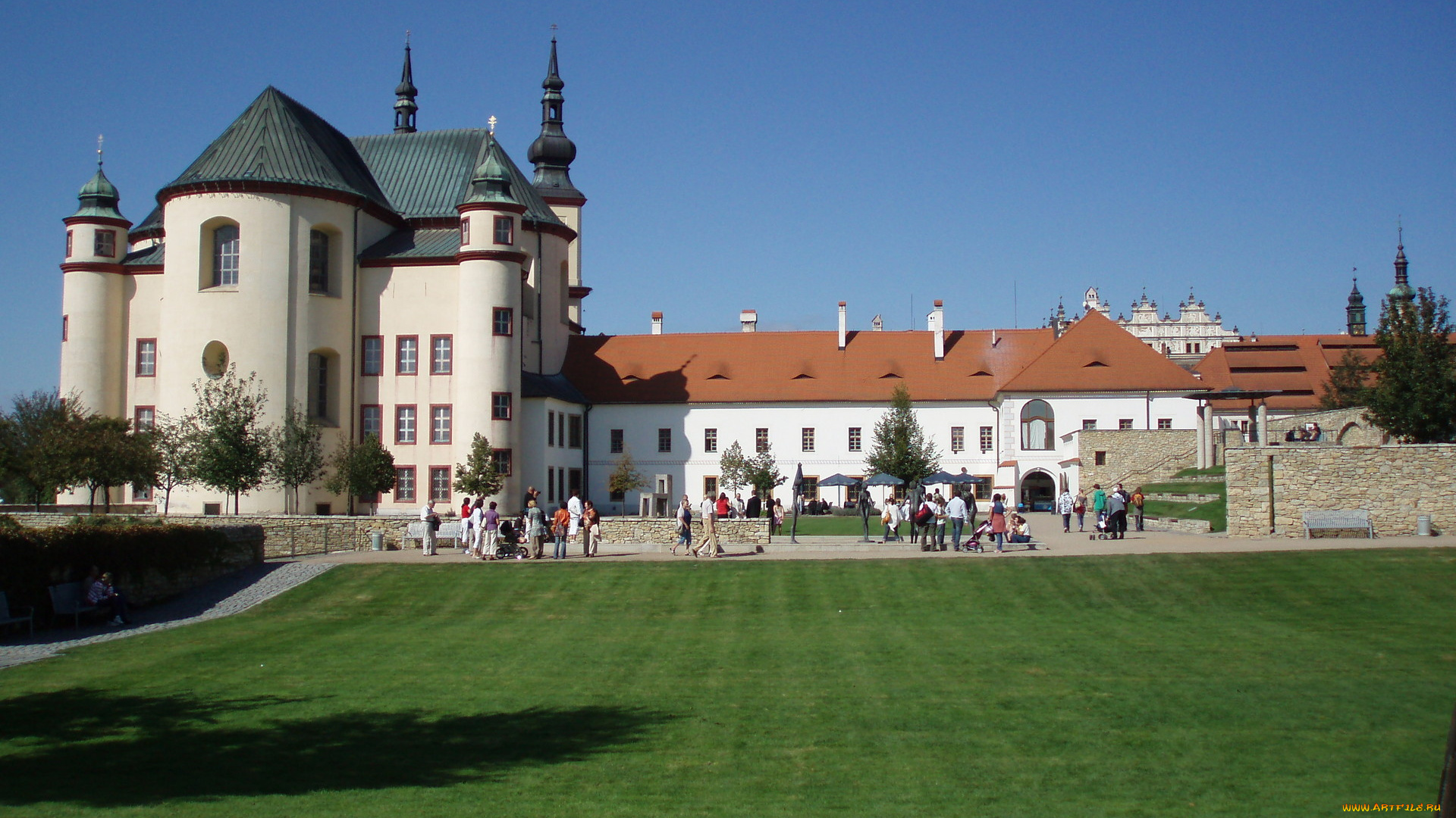 литомышль, Чехия, города, дворцы, замки, крепости, замок, лужайка