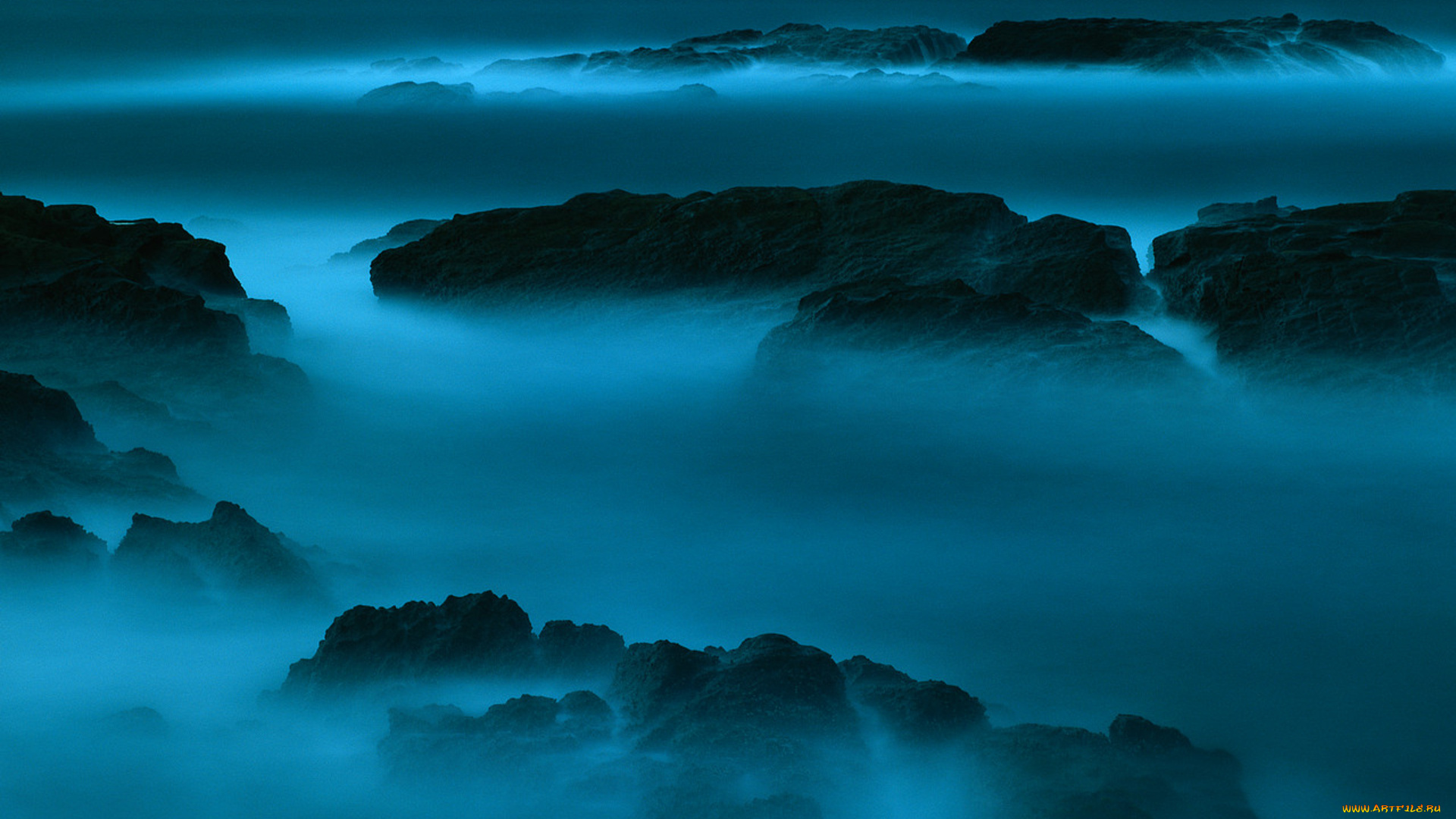 misty, природа, горы, туман