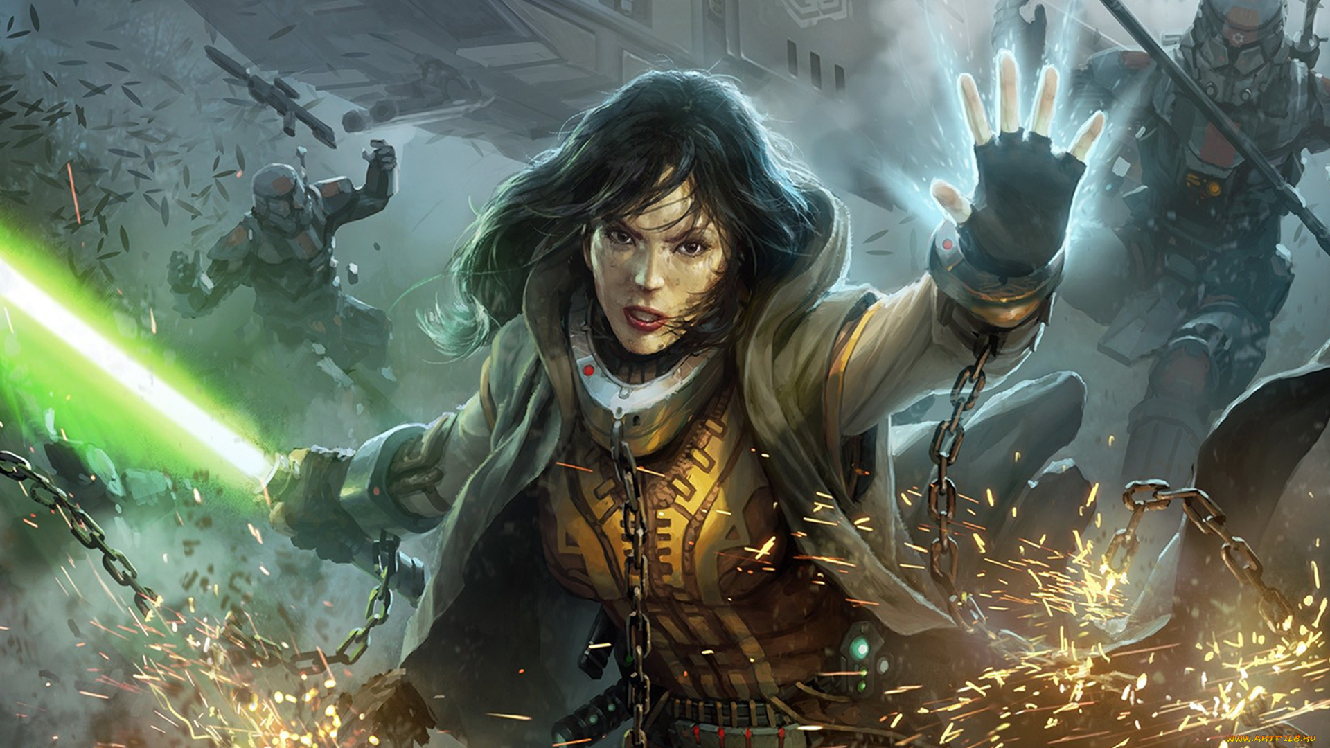 star, wars, the, old, republic, видео, игры, джедай, девушка