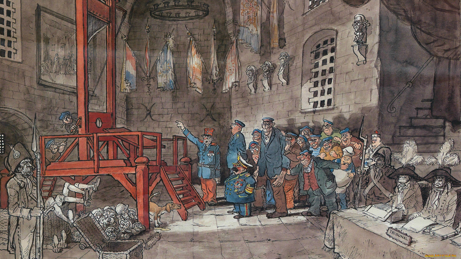юмор, приколы, казнь, гильотина, трибунал, суд