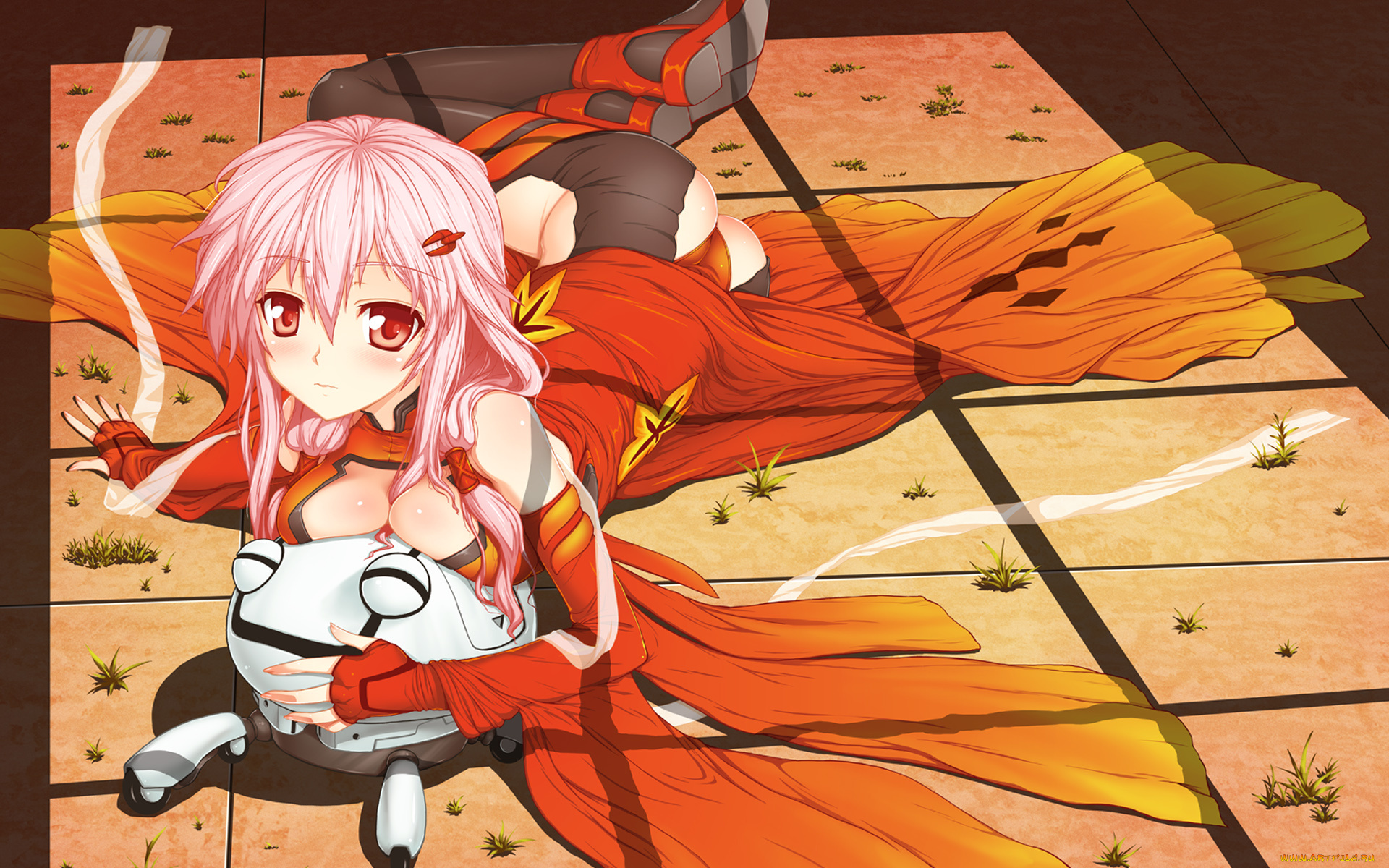 yuzuriha, inori, аниме, guilty, crown