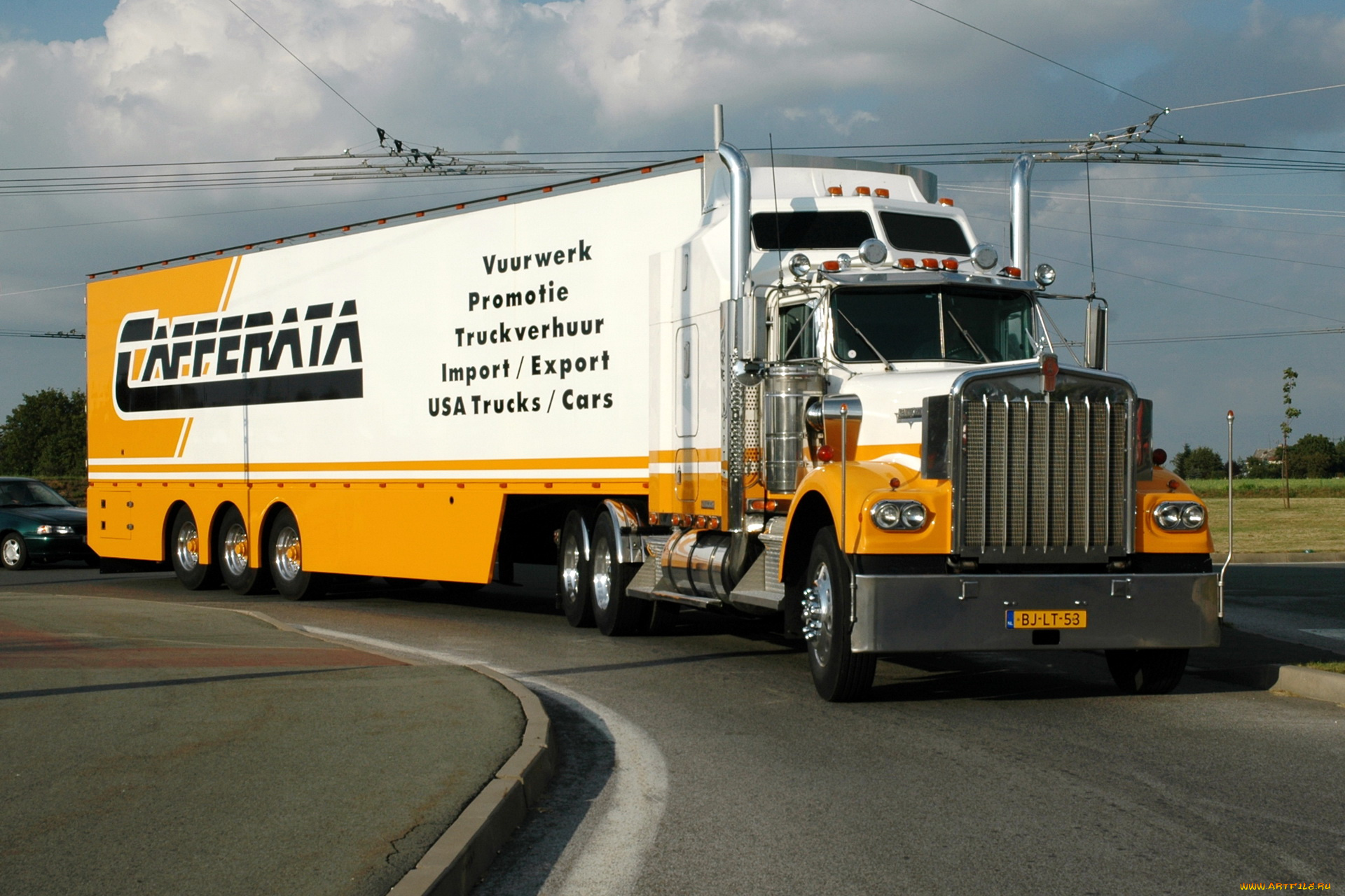 автомобили, kenworth, дорога, грузовик