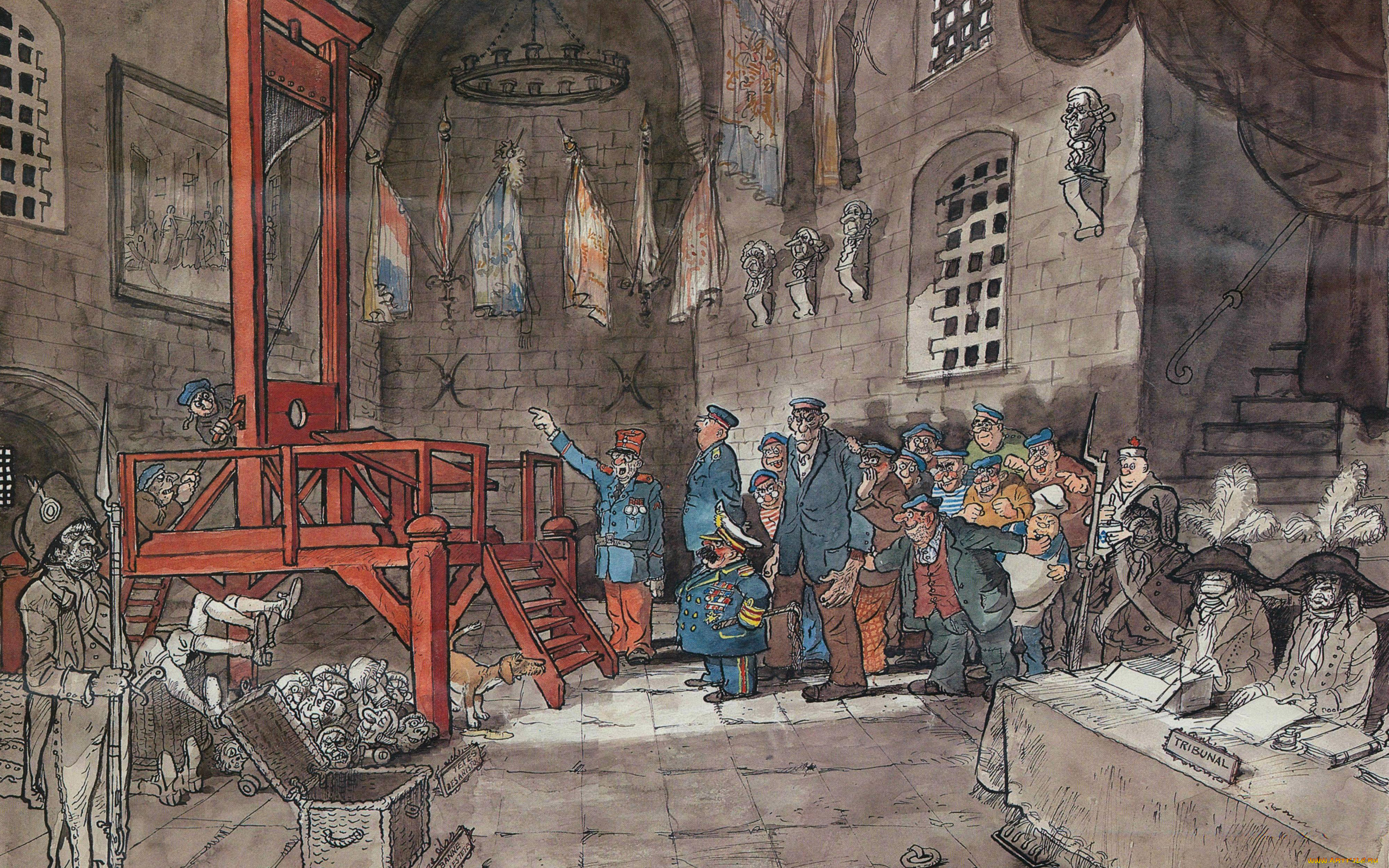 юмор, приколы, казнь, гильотина, трибунал, суд